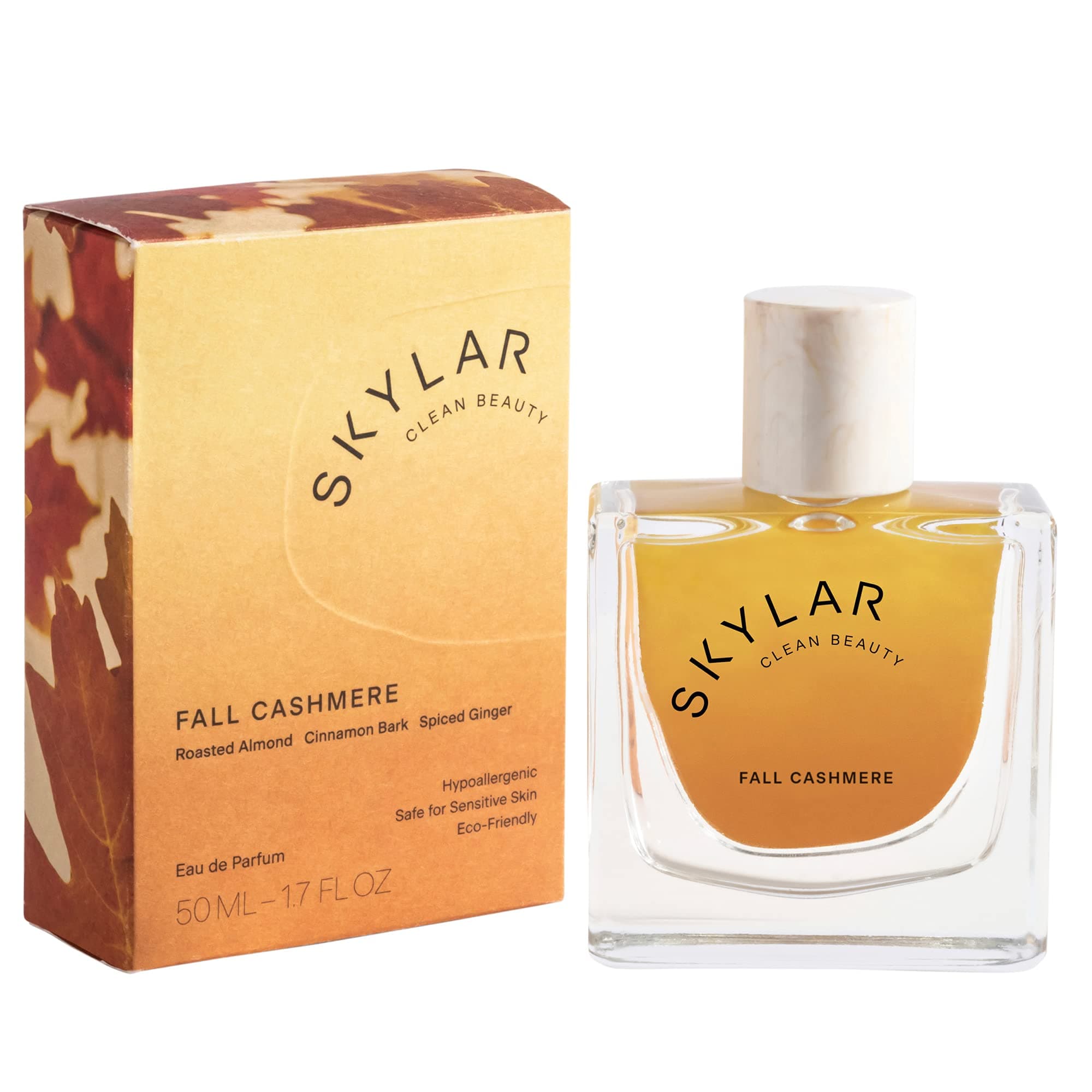Fall Cashmere Eau de Parfum - Hypoallergenic & Clean Perfume for Women & Men, Vegan & Safe for Sensitive Skin - Spicy Gourmand Perfume with Notes of Cinnamon, Almond & Ginger - 50mL /1.7 Fl oz