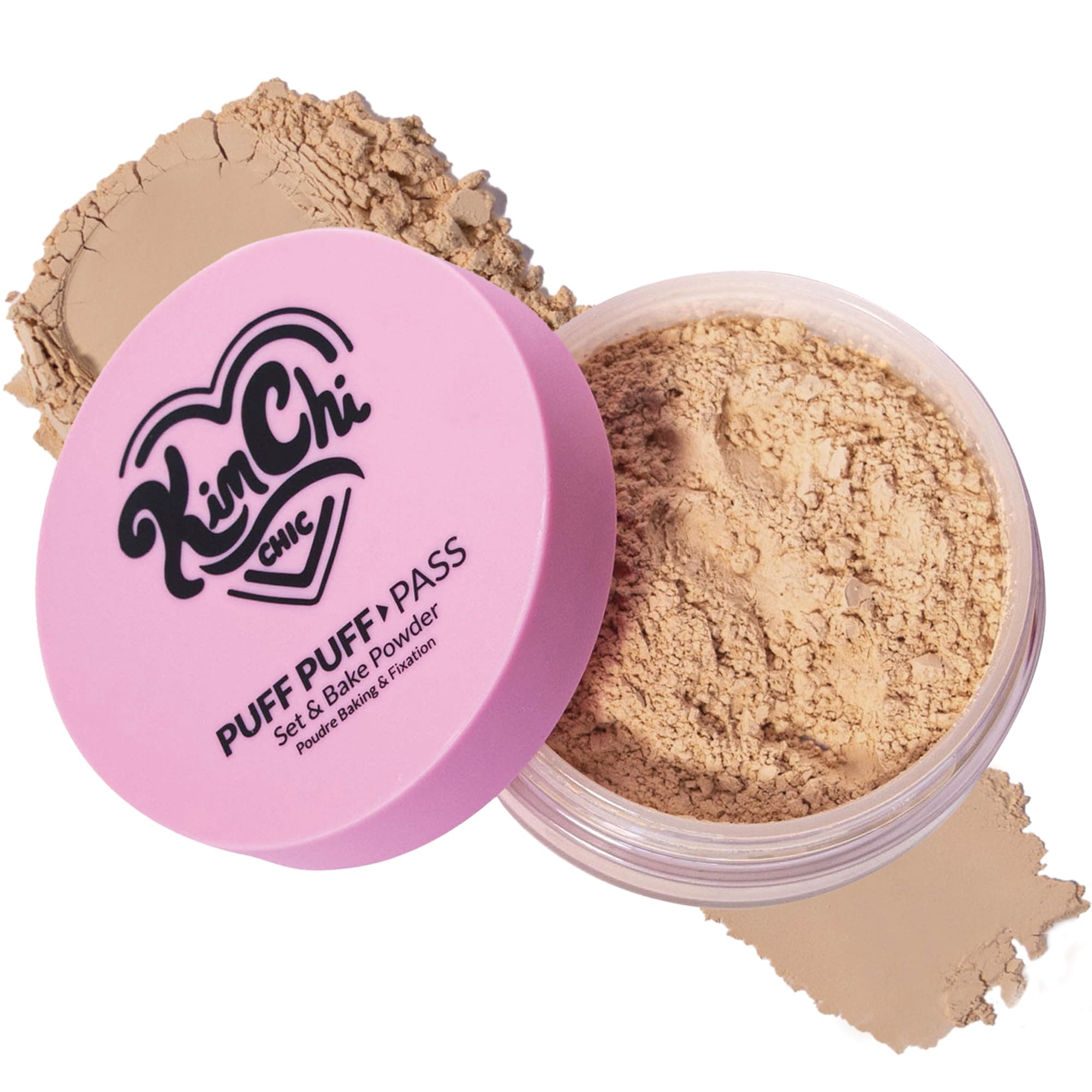 Beauty Puff Puff Pass Set & Bake Powder - Peachy