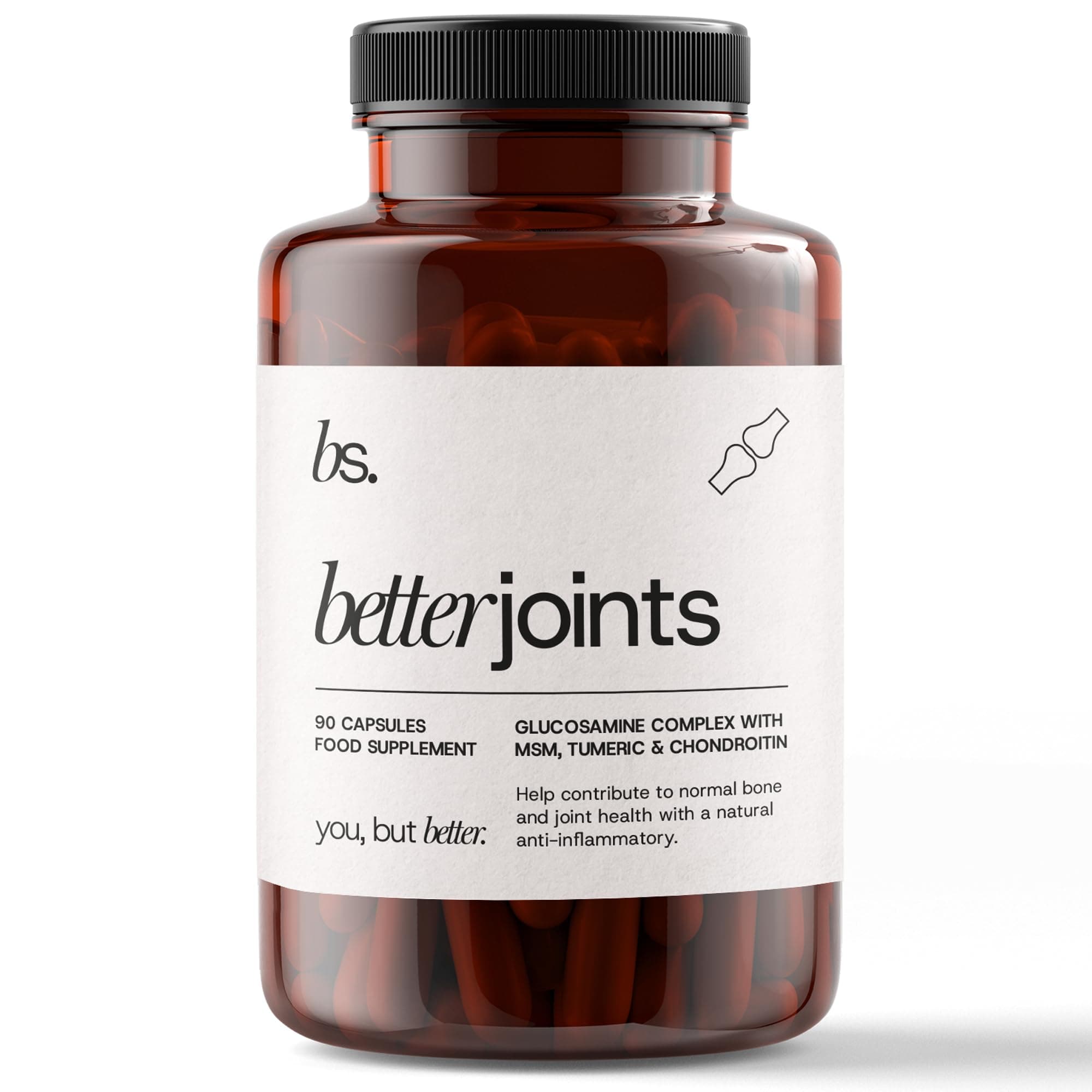 Glucosamine Complex and Chondroitin Complex - 90 Capsules - Contributes to The Maintenance of Normal Immune System, with Hyaluronic Acid, MSM, Vitamin C & Turmeric - Supports Bones, Cartilage.