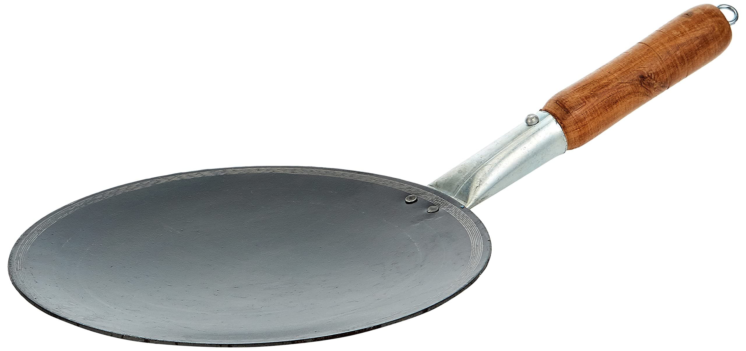Raj Iron Fry Pan With Handle, Black, 45 cm, IHT010, Dosa Tawa , Flat Fry Pan , Pancake Maker