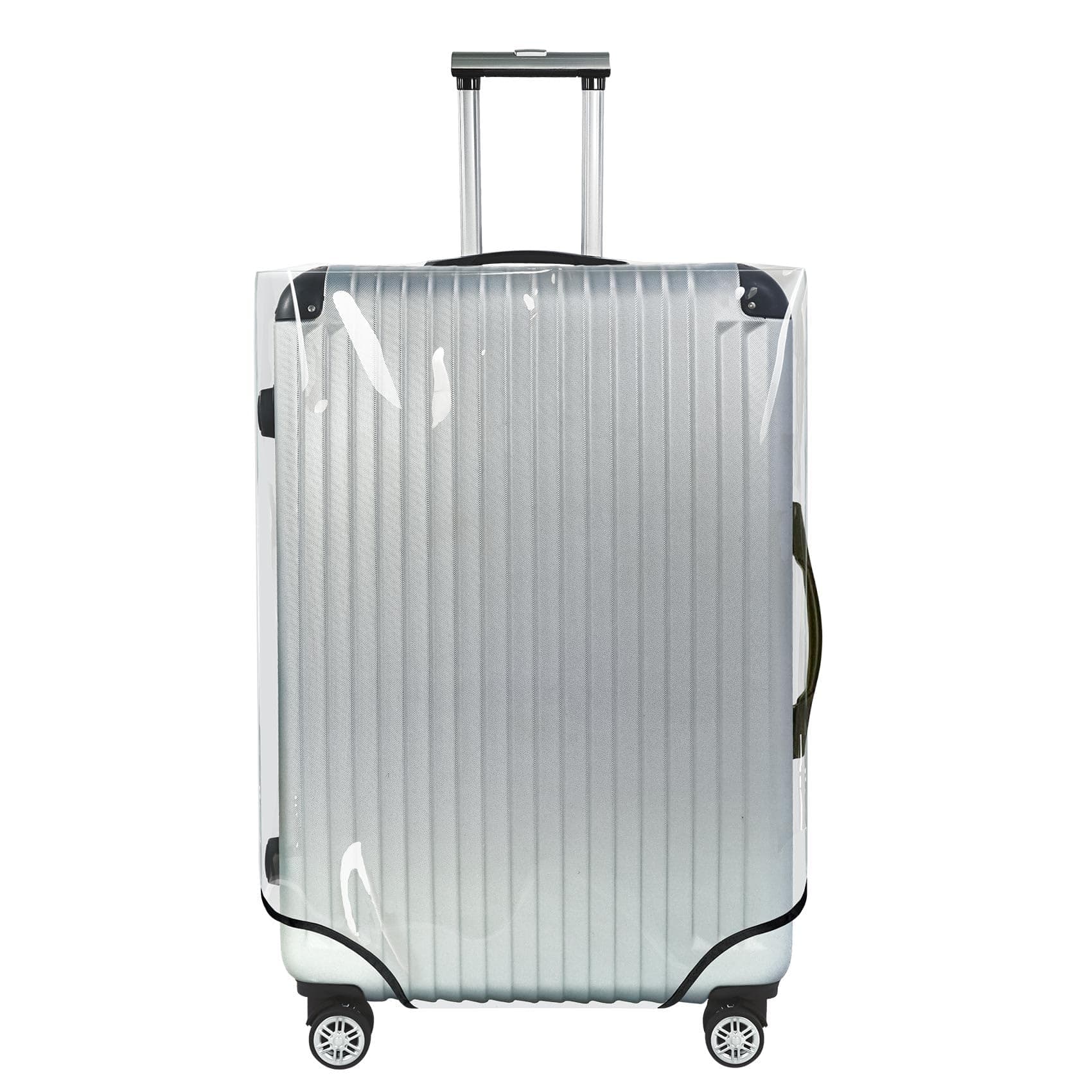 Clear Luggage Cover Tough Protector Fits for 30 Inches Suitcase for Travel Airplane (PVC, XL)