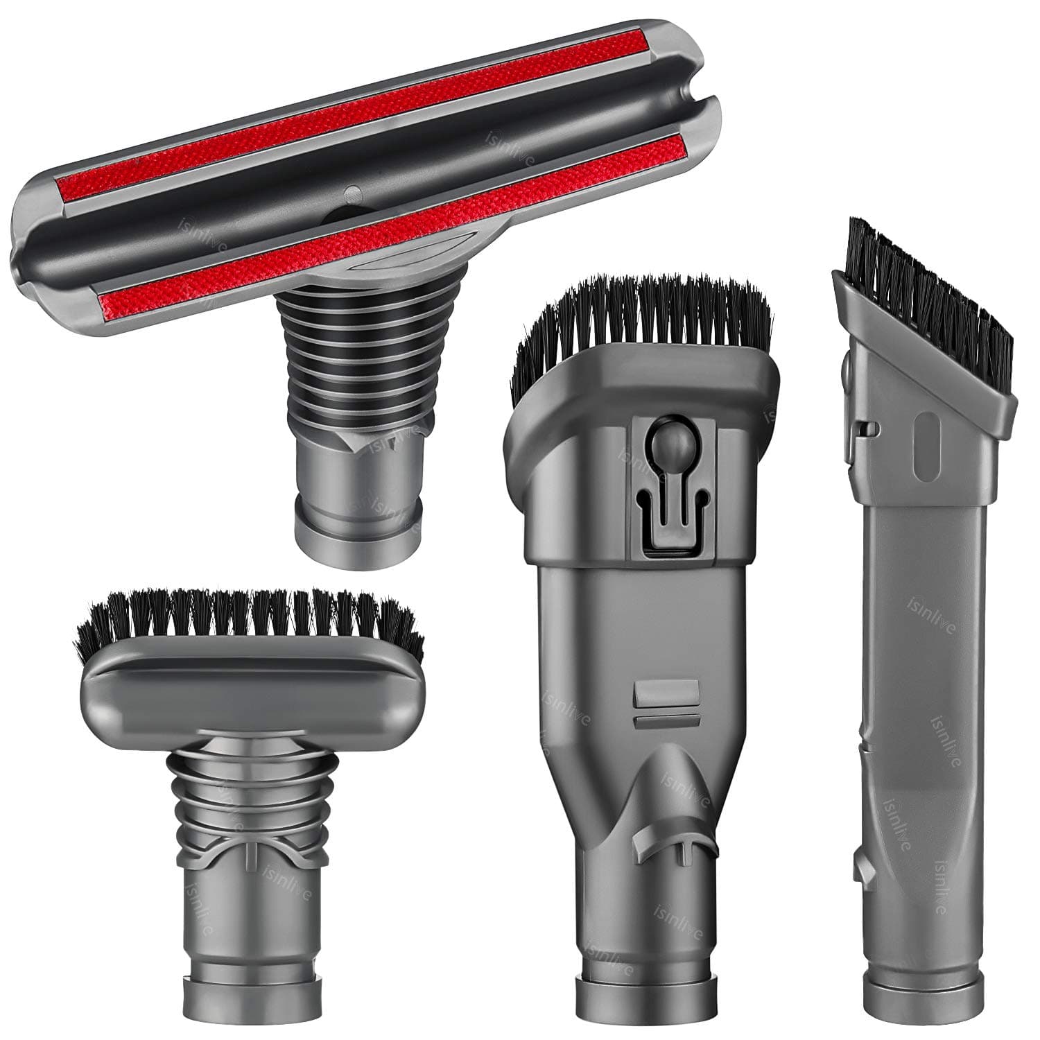 isinlive Motorhead Replacement for Dyson V6 DC30 DC31 DC34 DC35 DC39 DC41 DC44 DC45 DC52 DC58 DC59 DC61 DC62 DC63 DC74 Attachments Home Cleaning Tools Brush Kit
