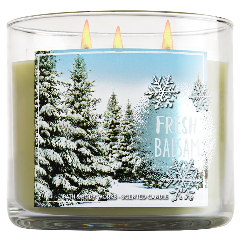 Bath & Body Works, 3-Wick Candle, Fresh Balsam