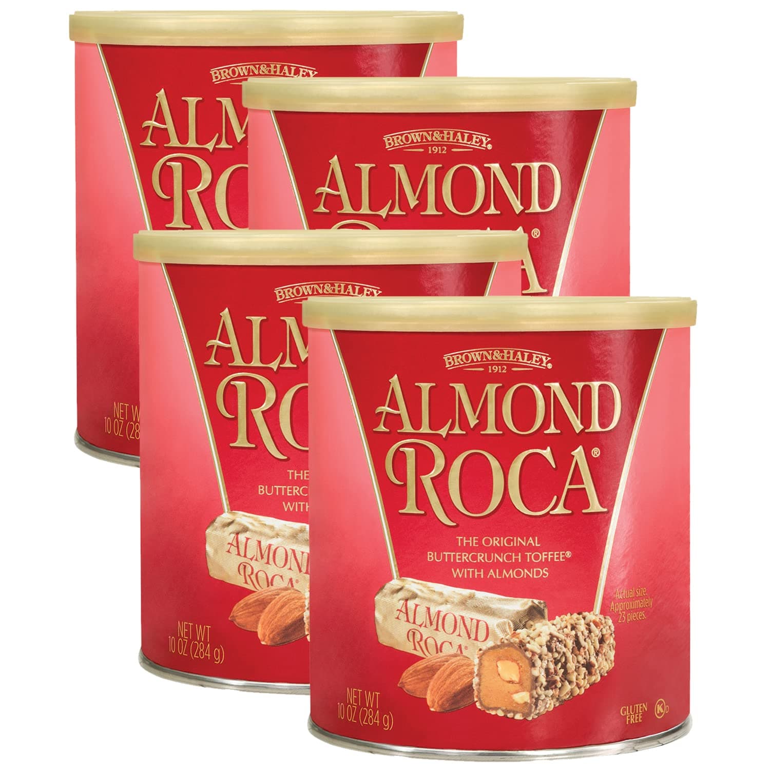 4 Pack 10 oz. ALMOND ROCA Canister