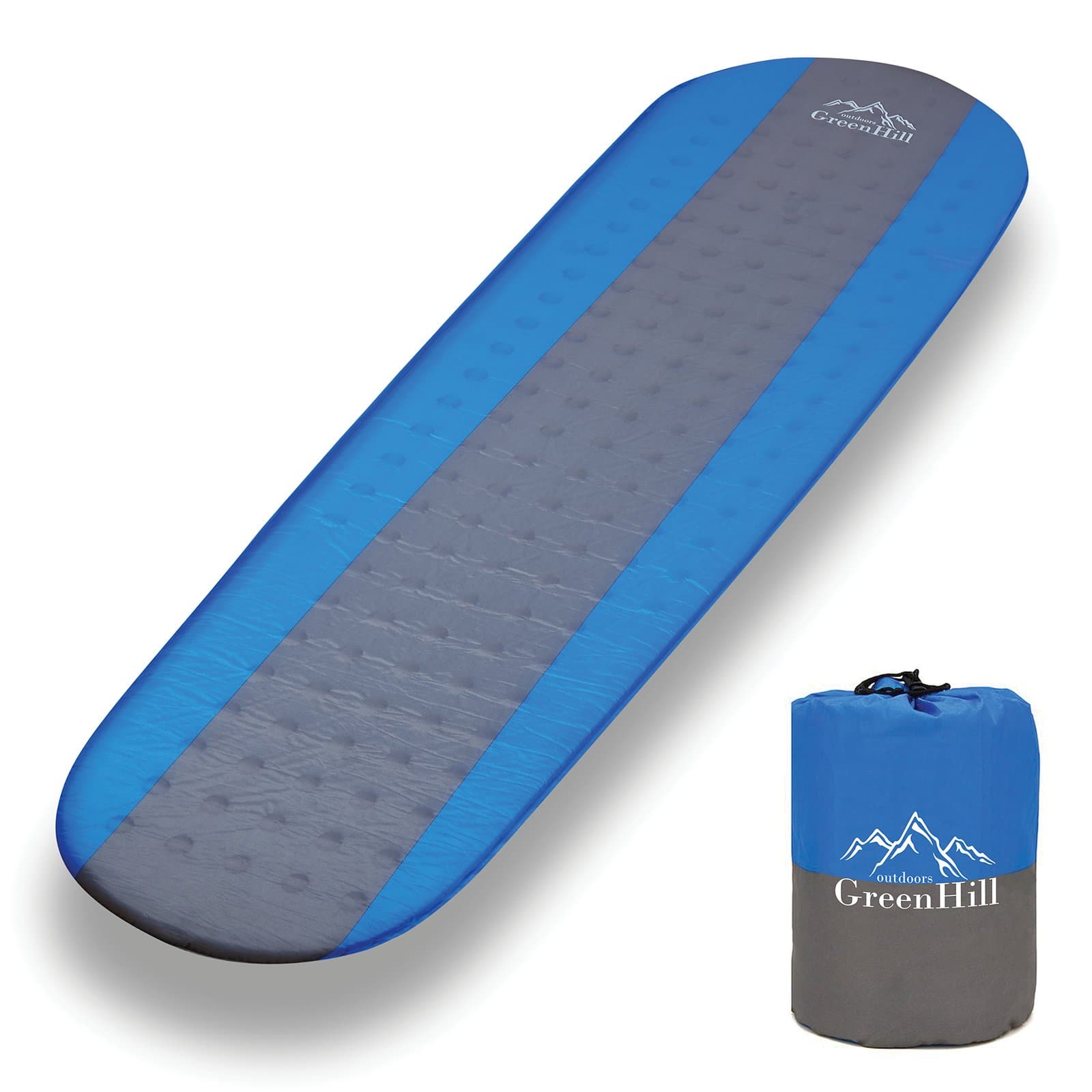 GreenHill outdoors Best self Inflating sleeping pad, lightweight and compact, Ideal Backpacking Sleeping mat for Camping, Hiking and Traveling Perfect in a Mummy or Envelope Sleeping Bag
