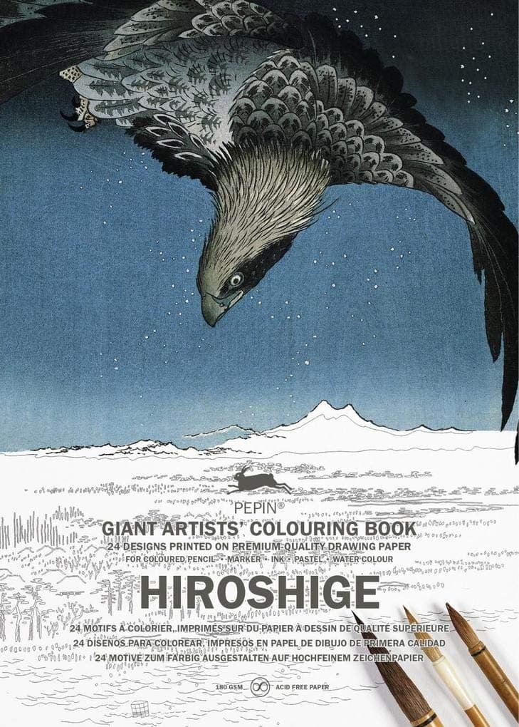 Hiroshige: Giant Artist's Colouring Book (Multilingual Edition)
