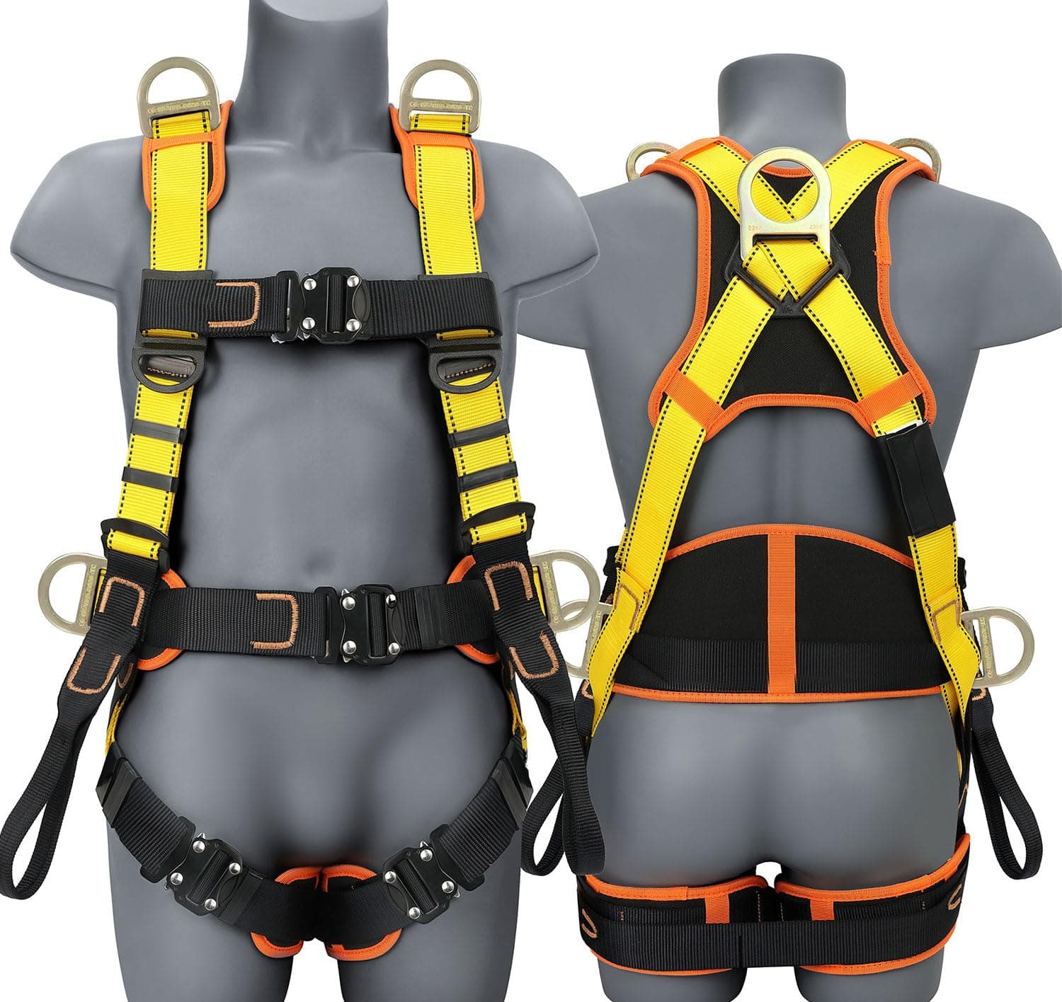 Safety Harness Fall Protection Upgrade 4 Quick Buckles Construction Full Body Harness 6 Adjustment D-ring