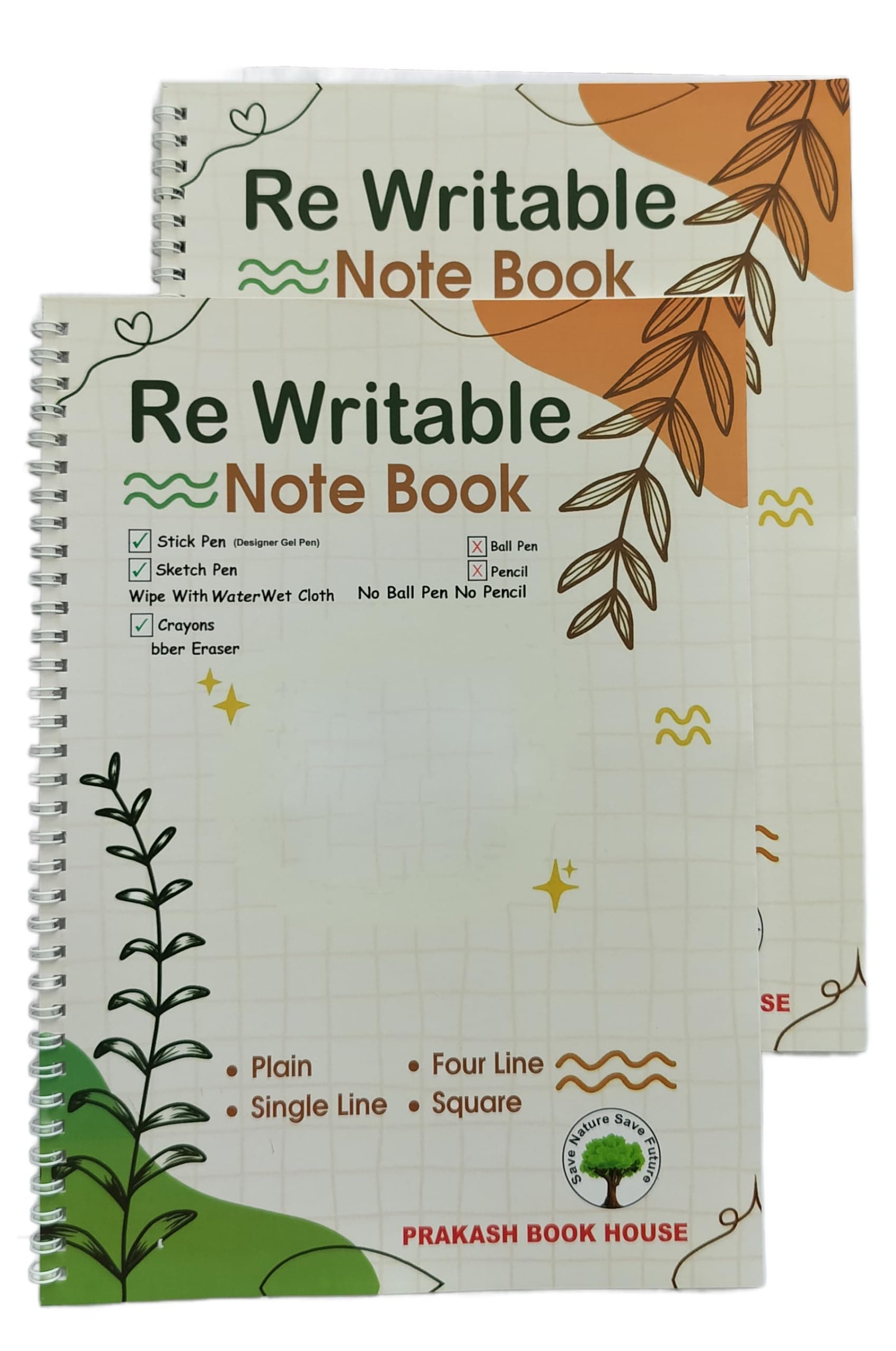 Prakash Book House Rewritable Notebook(All Ages)