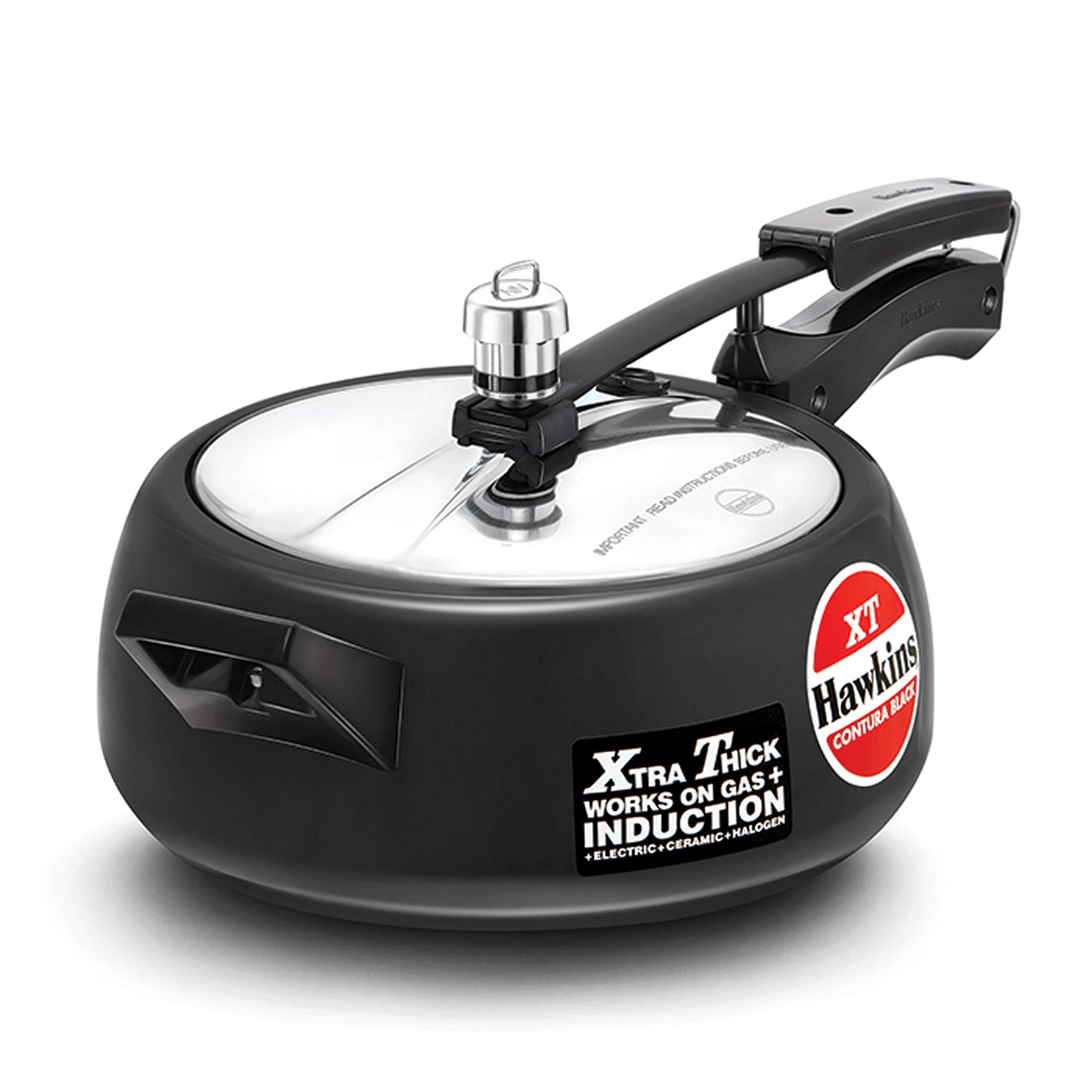 Pressure Cooker Contura Hard Anodized Extra Thick Base for Induction, 3.5 L (Black)