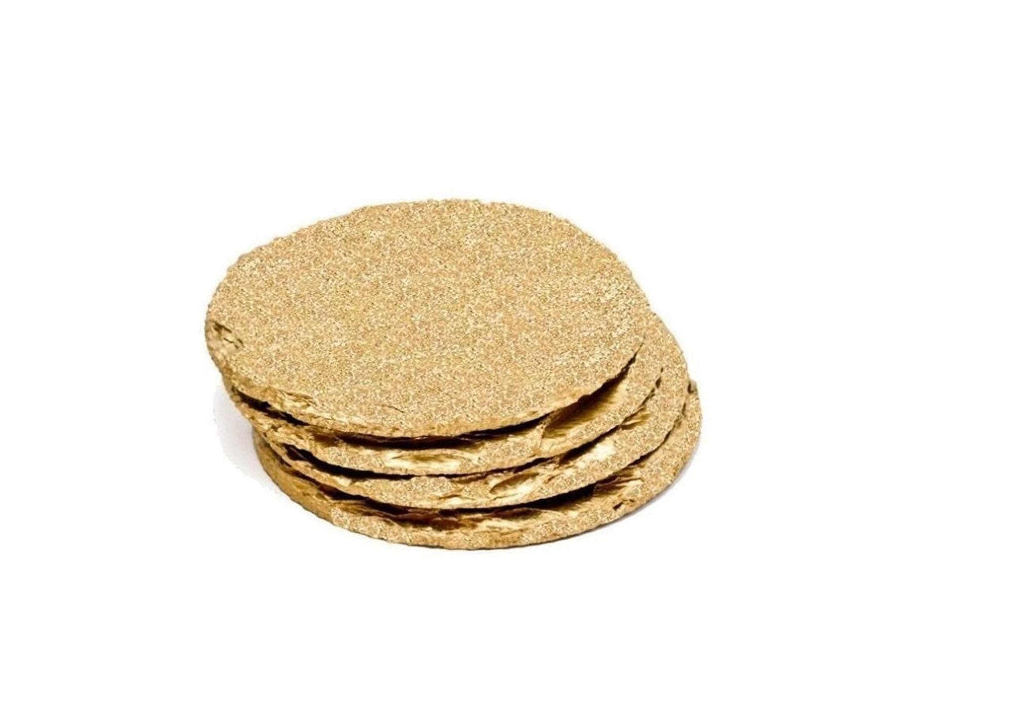 Renee Redesigns Handmade Gold Slate Glitter Coasters For Drinks | Protect Your Table Tops From Drink Rings and Spills | Unique 4-Piece Holiday Glitz Gift Set, Round - 4 x 4 inches