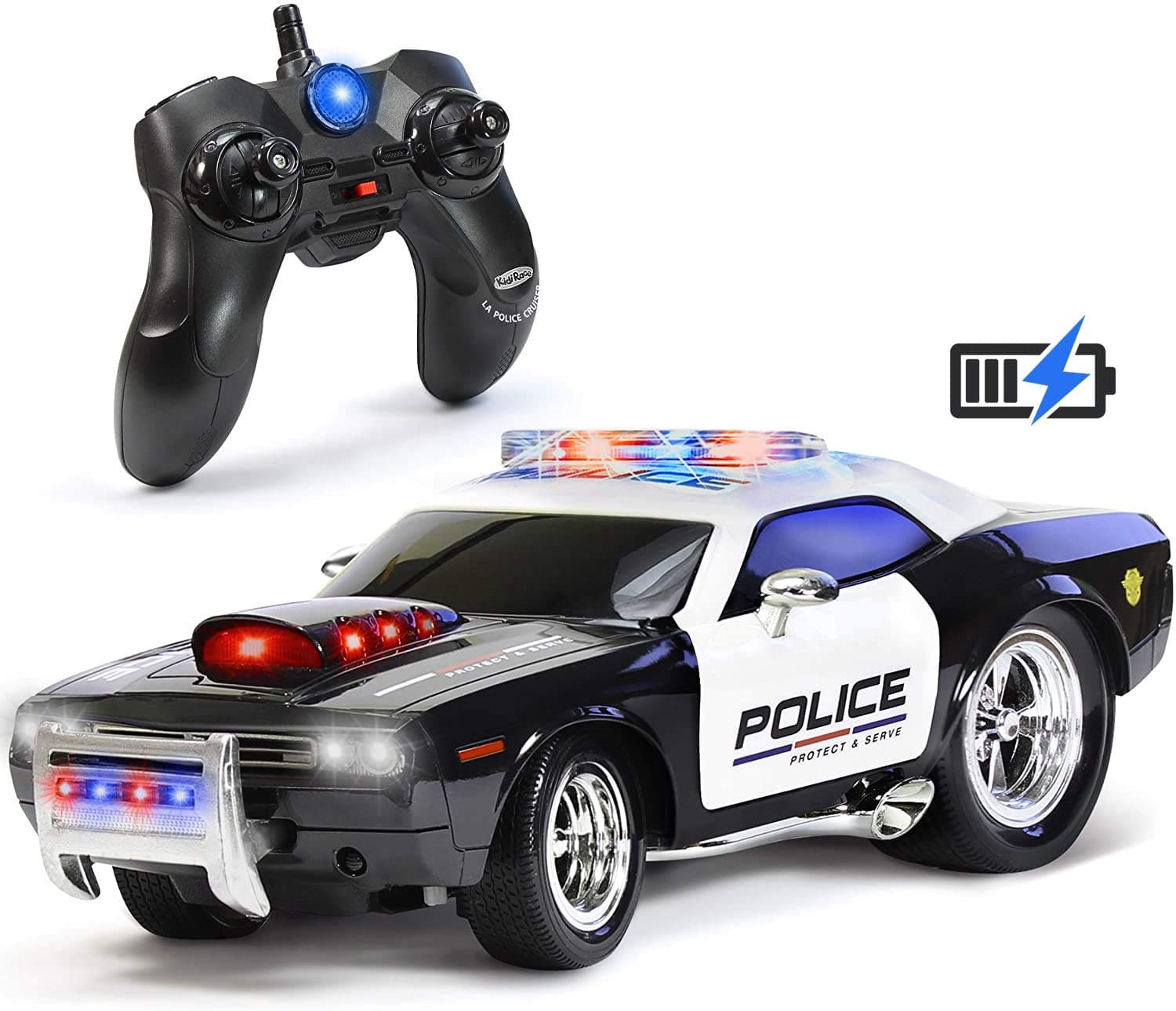 Rc Remote Control Police Car For Kids Durable, Fun And Easy To Control,Multicolor