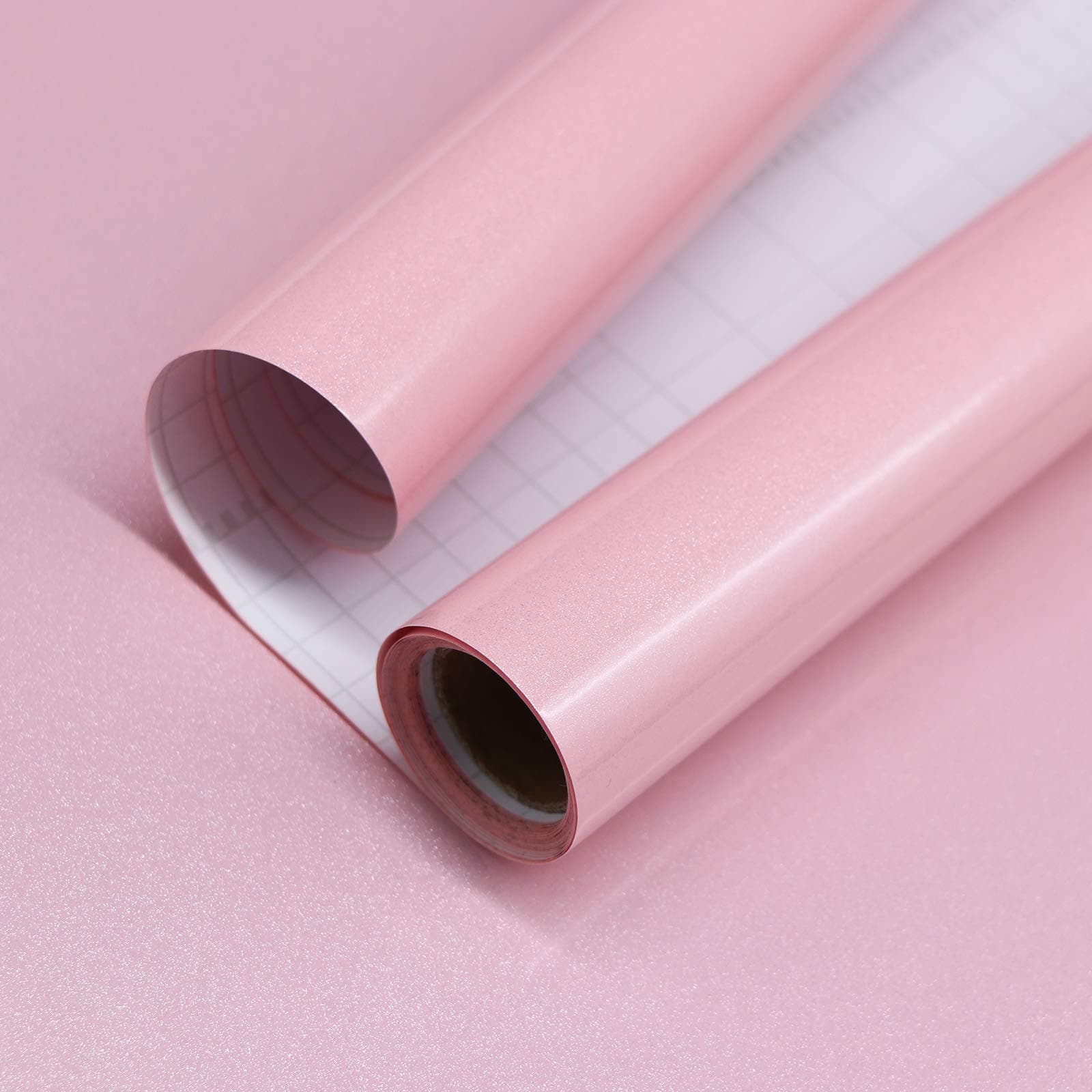 Decoroom Self Adhesive Wallpaper Pink Glossy/Glitter Sticky Back Plastic Roll 60X300CM Peel and Stick Wallpaper Upgrade Vinyl Film Decorative Countertops Kitchen Wardrobe Removable Furniture Sticker