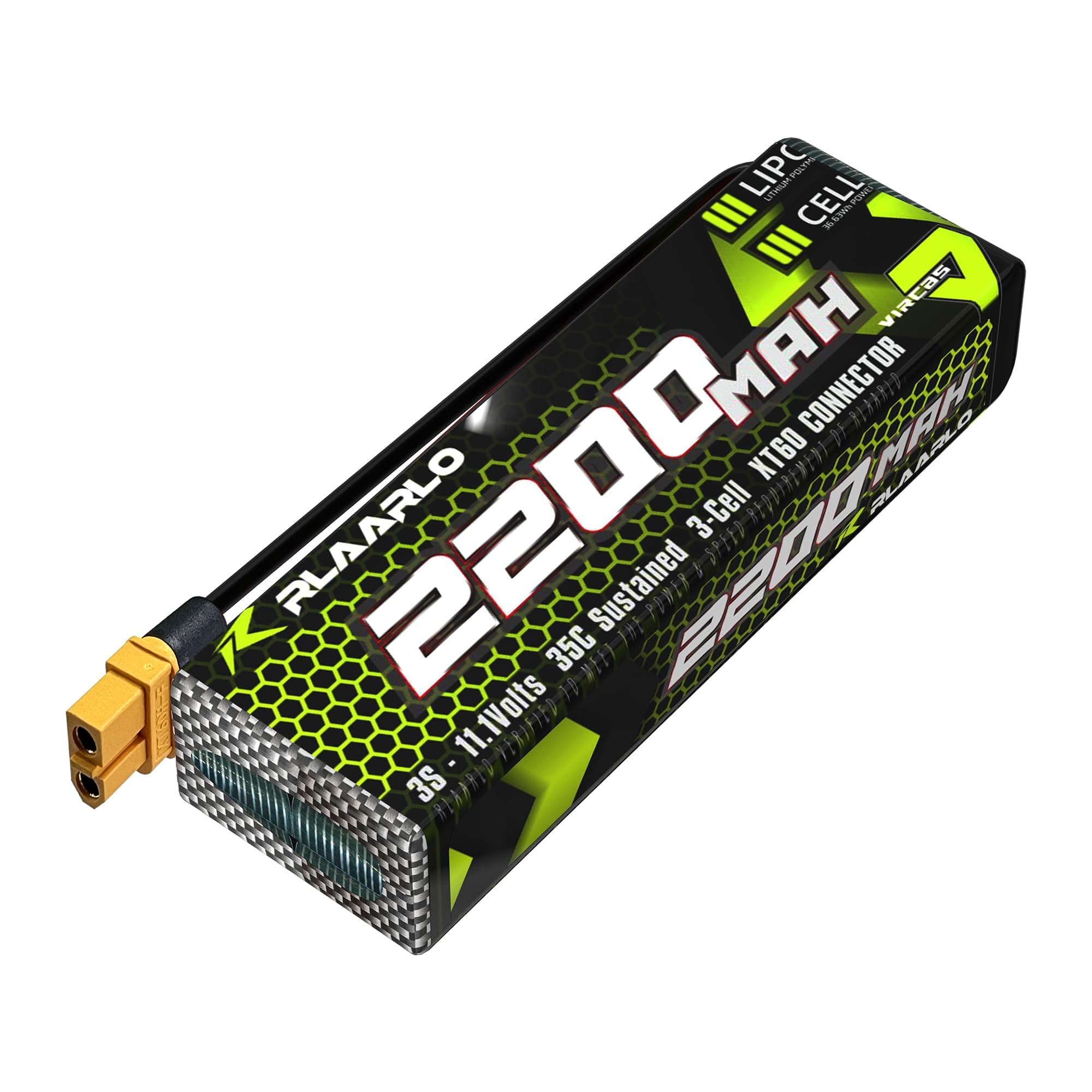 AMORIL 3S Lipo Battery Pack 11.1V 2200mah with XT60 Plug for RC car and Truck (1 pc)