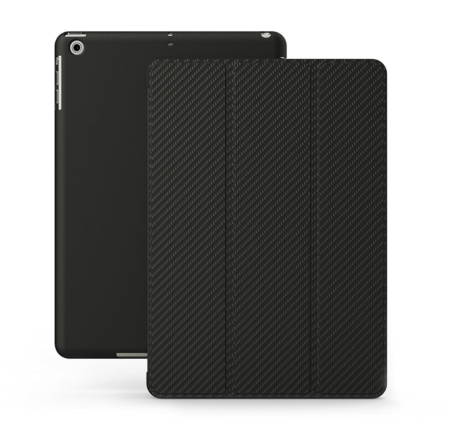 KHOMO iPad mini 1 2 3 Case - Dual Series - Ultra Slim Carbon Fiber Cover with Auto Sleep Wake Feature for Apple iPad mini 1st, 2nd and 3rd Generation