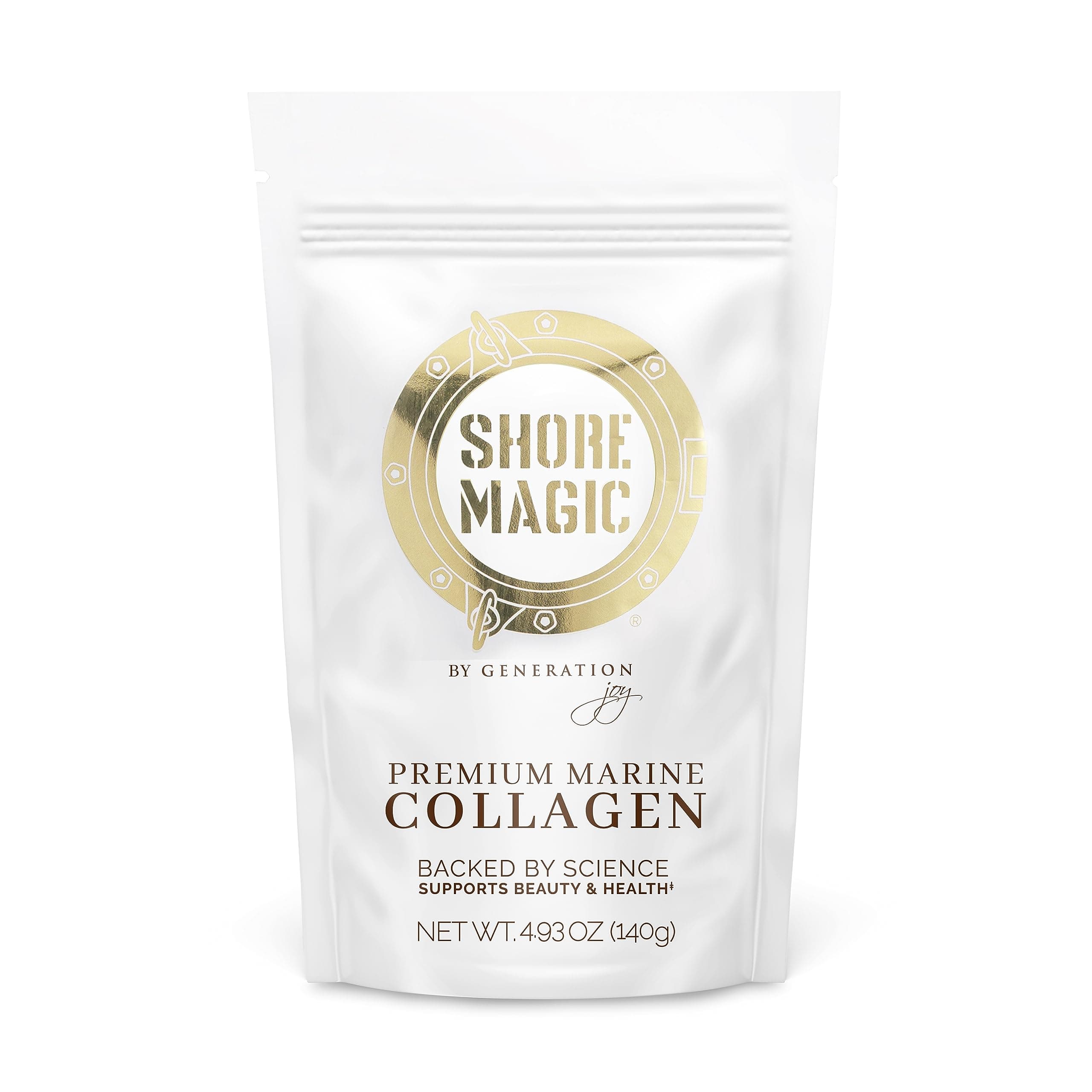 Premium Marine Collagen Powder – Hydrolyzed Type I, II, III & IV Peptides from Wild Fish for Skin, Hair, Nails & Joints, 14 Servings