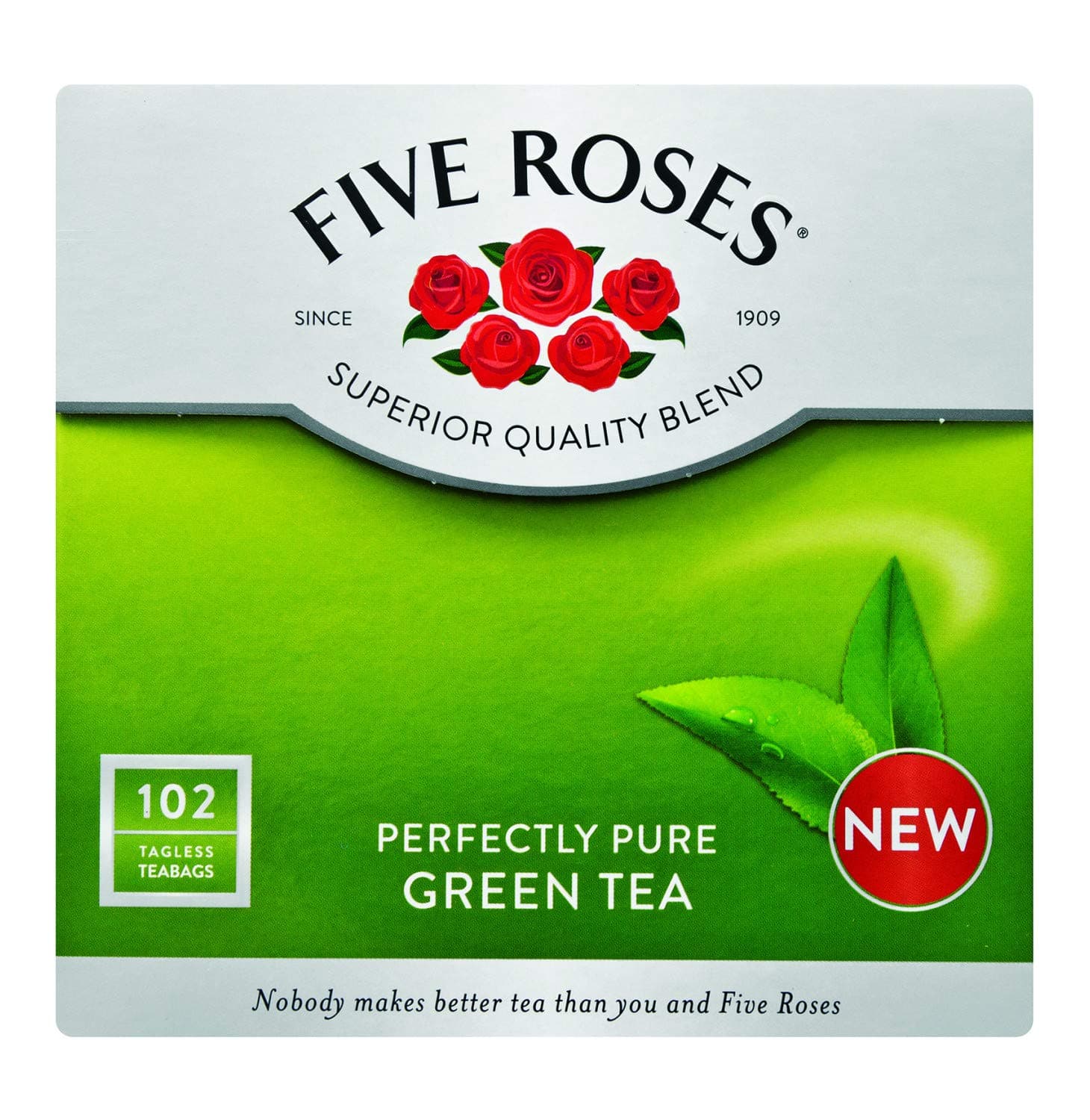 Five Roses Green Tea, 102 Tagless Teabags