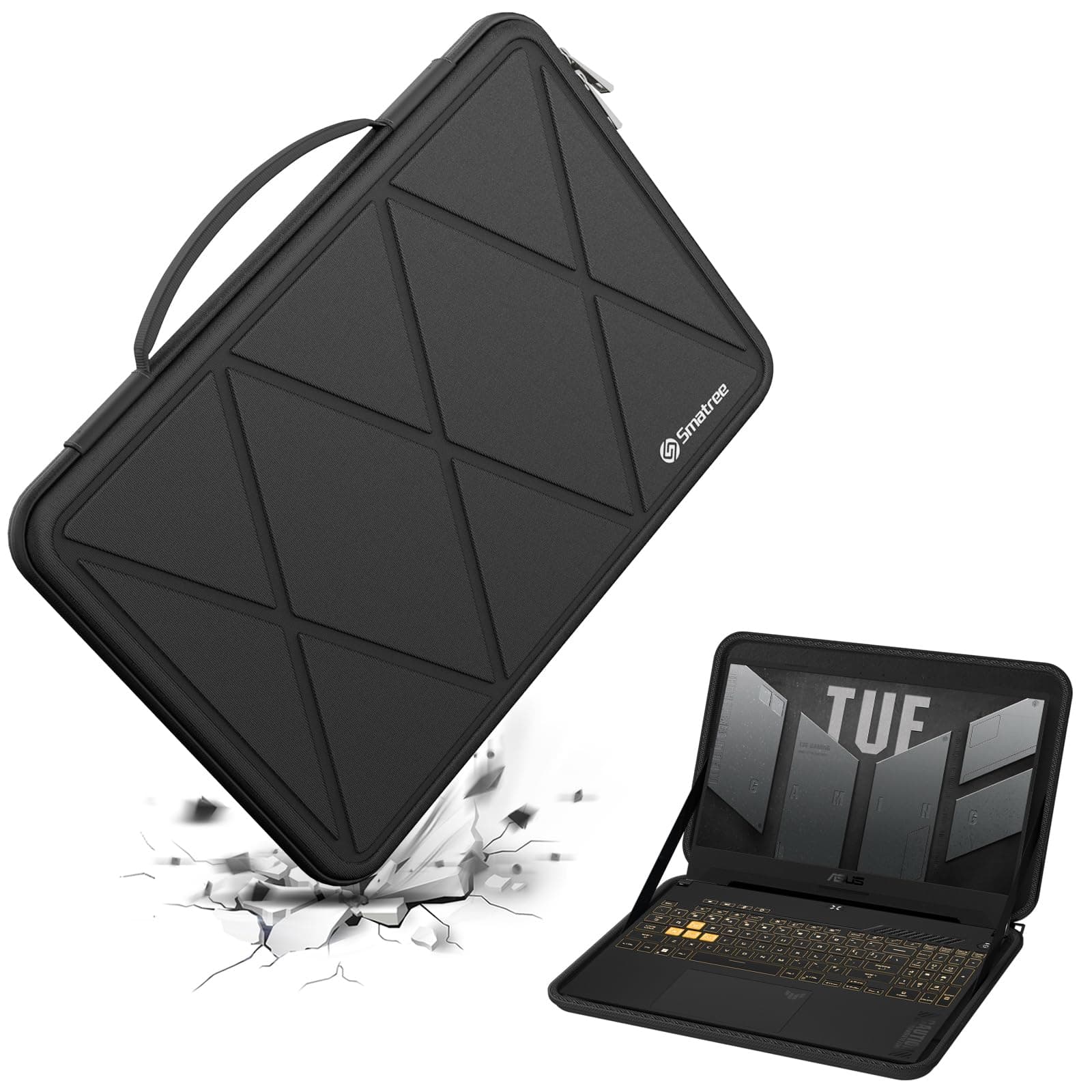 Smatree Hard EVA Protective Sleeve Bag and Case Compatible for 15.6 inch ASUS TUF Gaming A15 2024/2023 Laptop, for 15.6 inch ASUS TUF Gaming F15 2022/2021 Carry Travel Case Waterproof Sleeve (X8288)