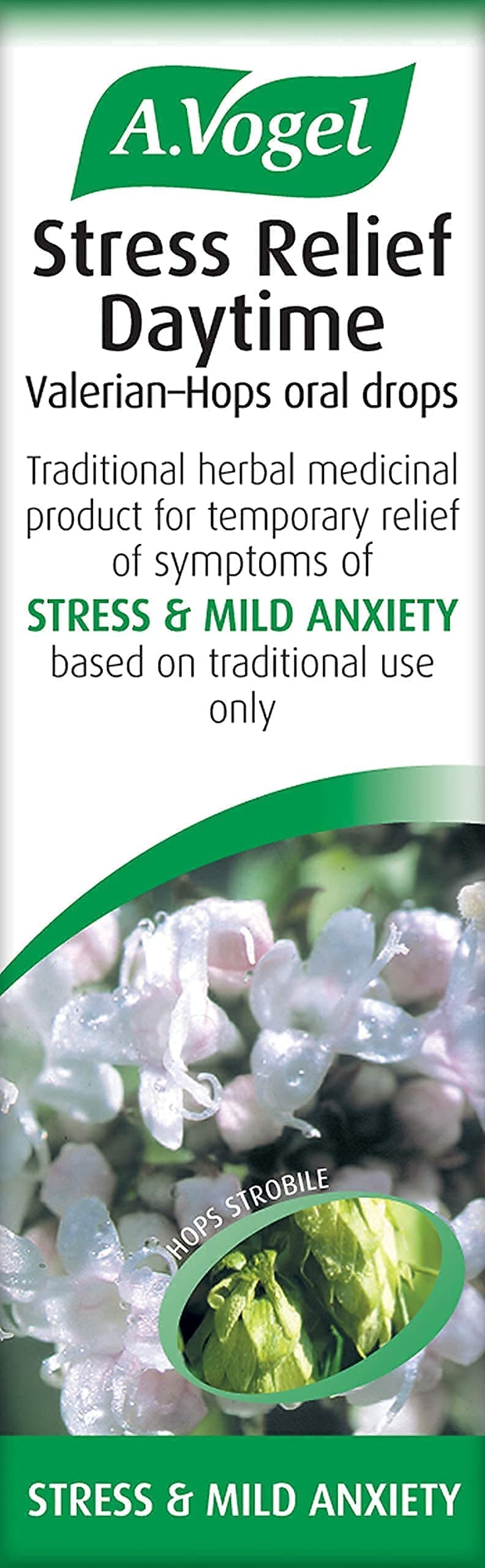A.Vogel Stress Relief Daytime 15 ml | Natural Remedy with Fresh Valerian & Hops Extract | Gentle Support for Anxiety & Everyday Stress | Non-Habit-Forming