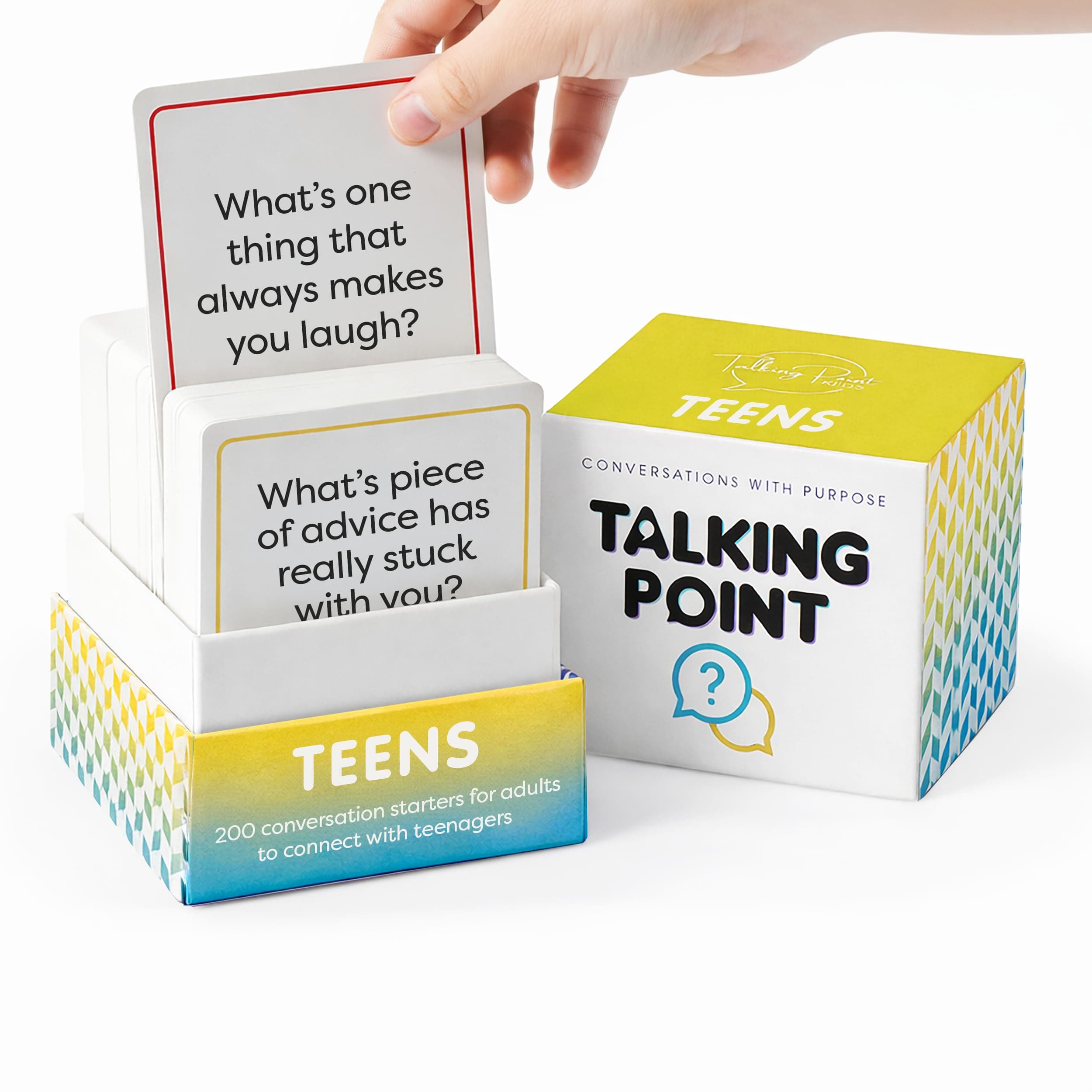 200 Conversation Cards for Teens - Engaging & Deep Questions to Build Trust, Encourage Self-Expression & Strengthen Relationships – Great for Parents, Teachers, Group Discussions & Quality Time