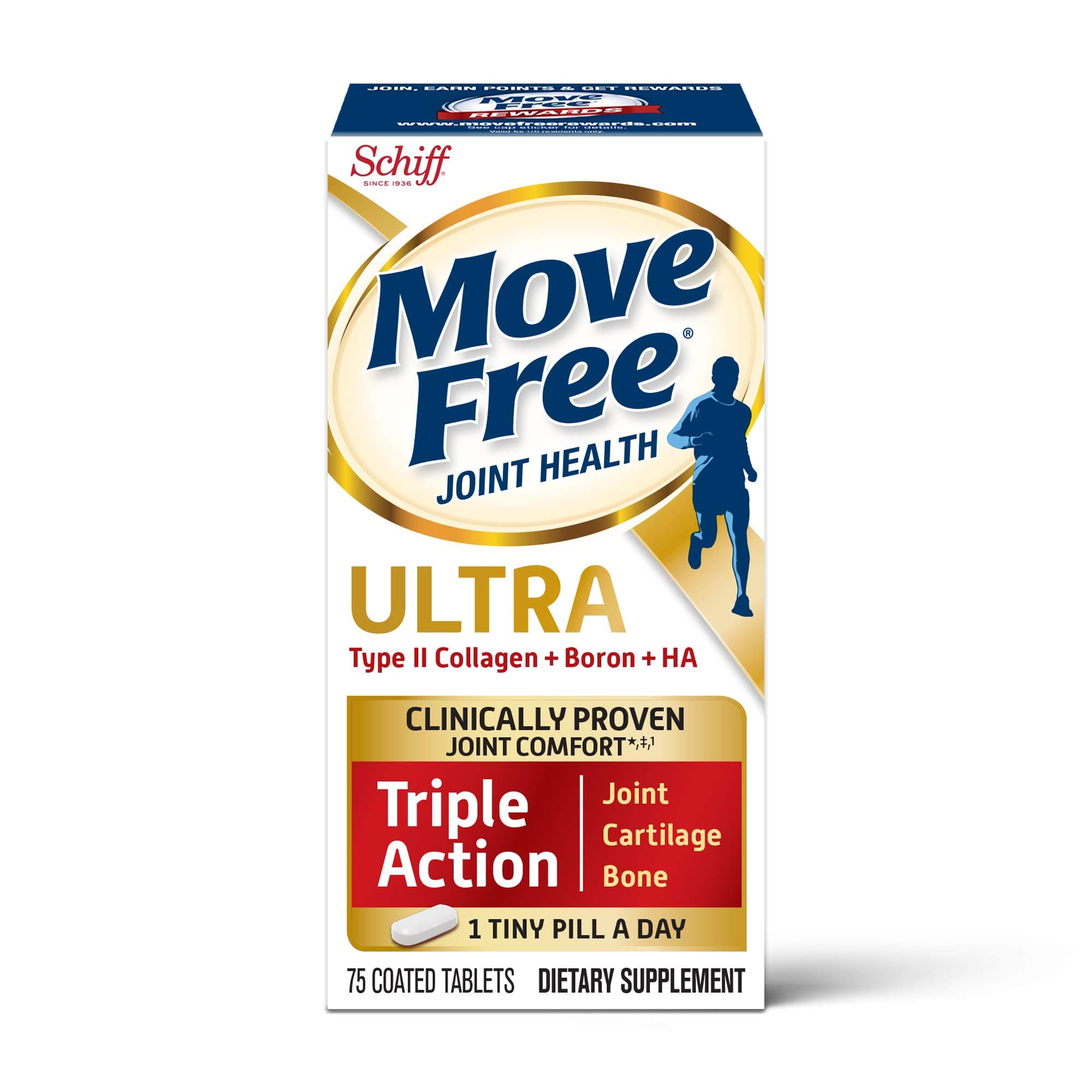Move Free Schiff Ultra 75 Coated Tablets - Pack Of 2