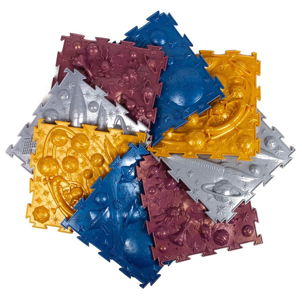 Space Theme Set of Module Massage Game Mats for Kids Orthopedic Massage Puzzle Floor mats Carpet