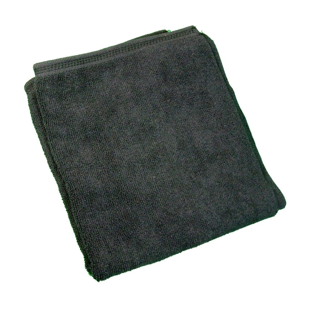 BrillianizeDeep Pile Black Microfiber Terry Polishing Cloth - 12 Pack