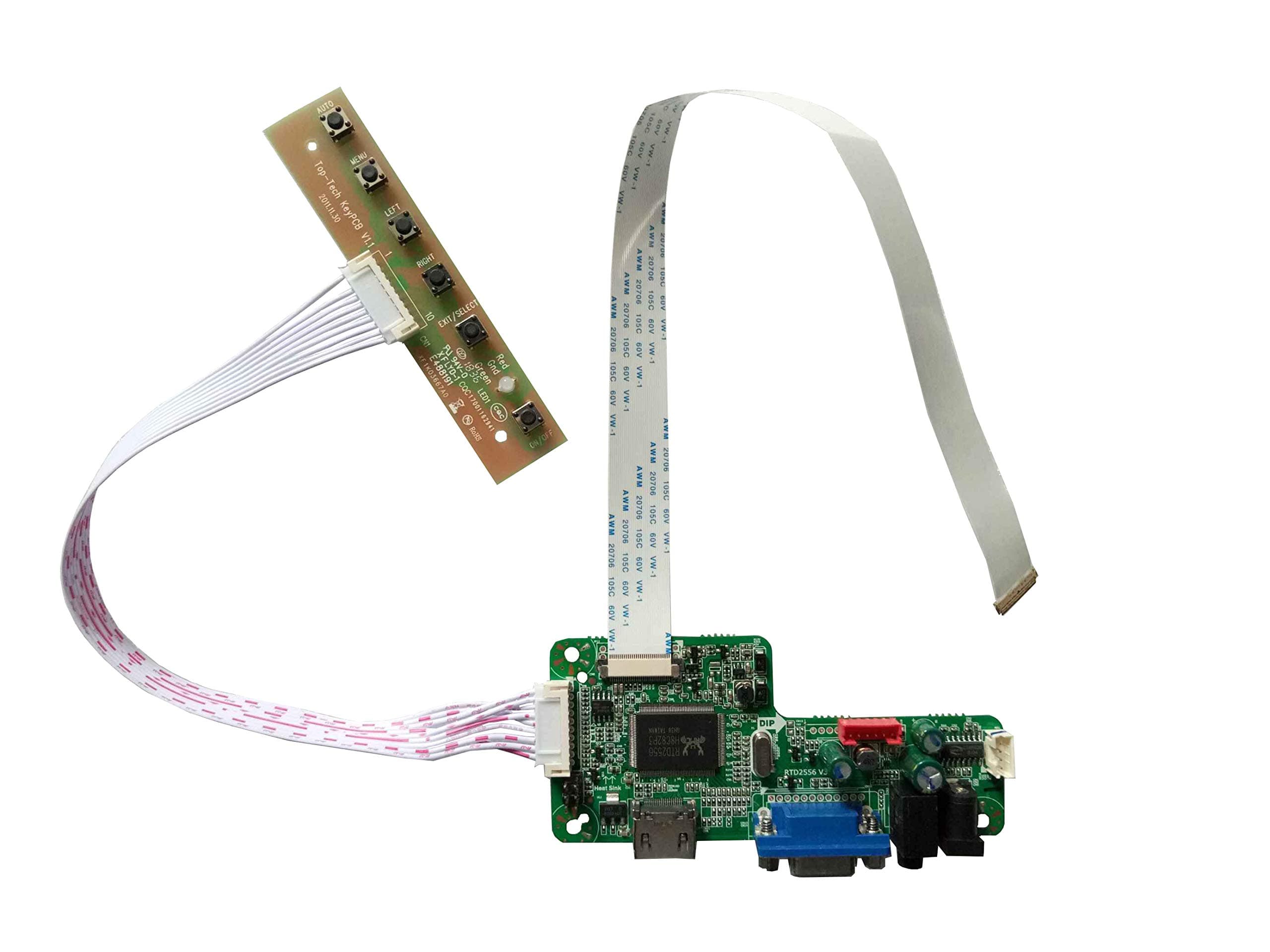 RTD2556 V3.0 HDMI VGA LCD Controller Board Kit for LP173WF4-SPF1 LP173WF4-SPD1 11.6'' 13.3'' 14'' 15.6'' 1920x1080 30Pins eDP LCD Screen