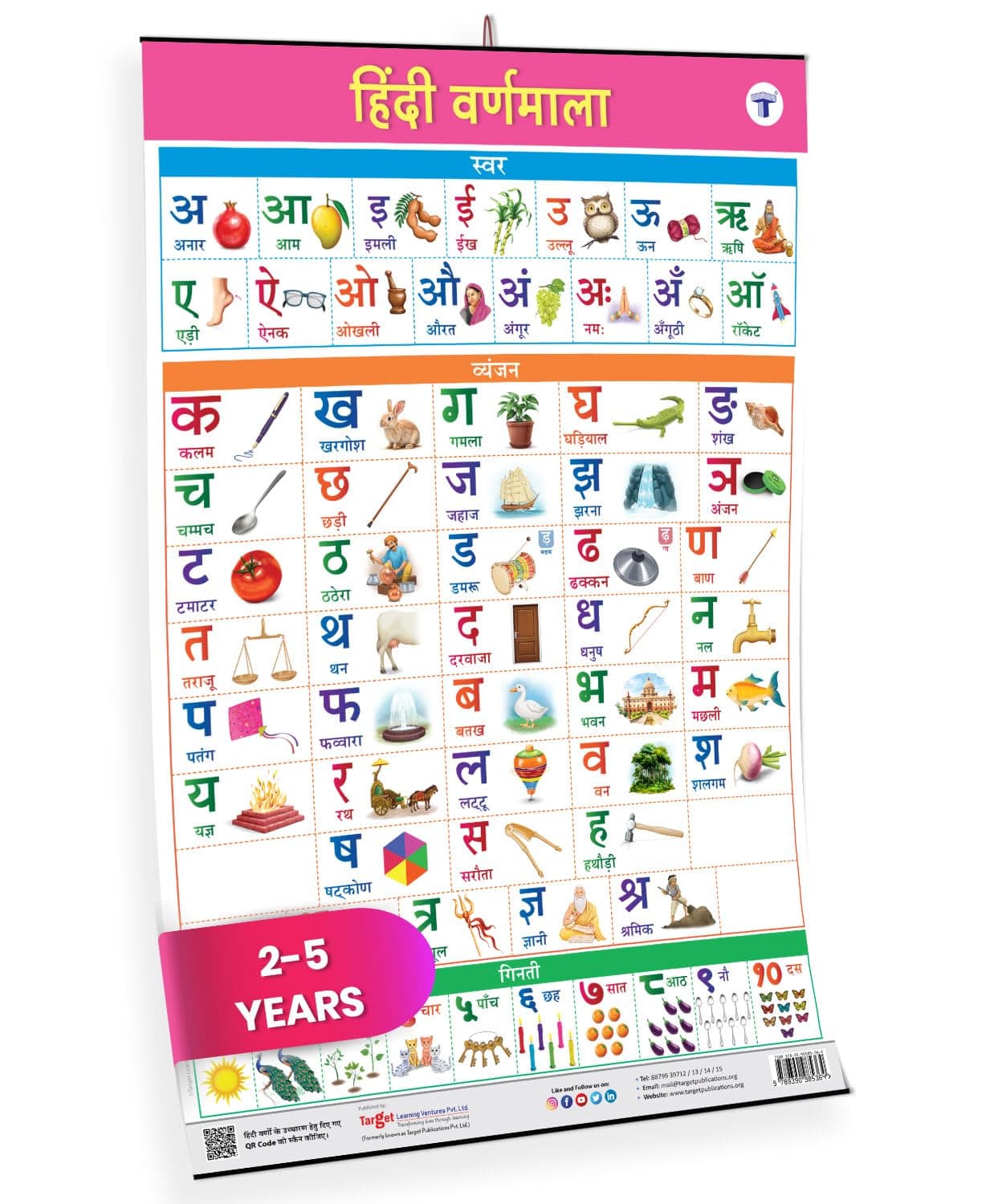 Jumbo Hindi Varnamala Chart for Kids