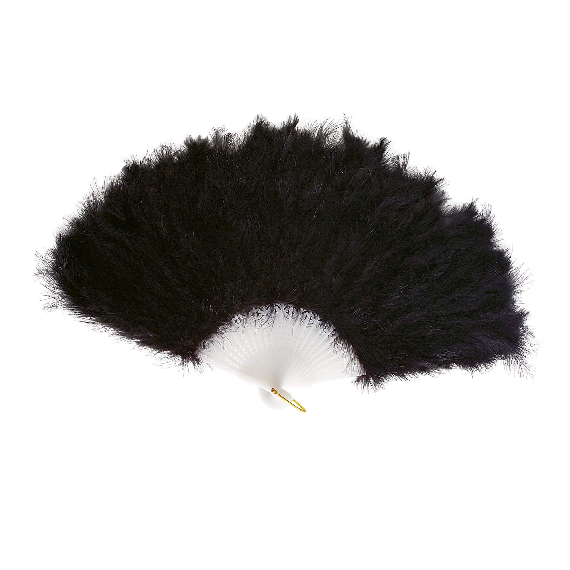 Feather Fan Black Accessory for Fancy Dress