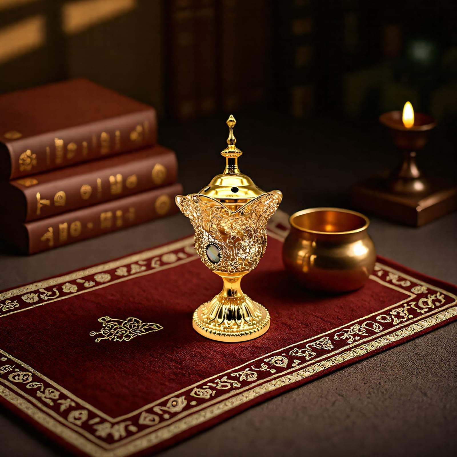 Incense Burner Holder for Oud, Decorative Incense Burner for Home,Traditional Arabic Bakhoor Holder,Luxury Metal Incense Burner for Bakhoor,Meditation, Yoga, Aromatherapy & Relaxation