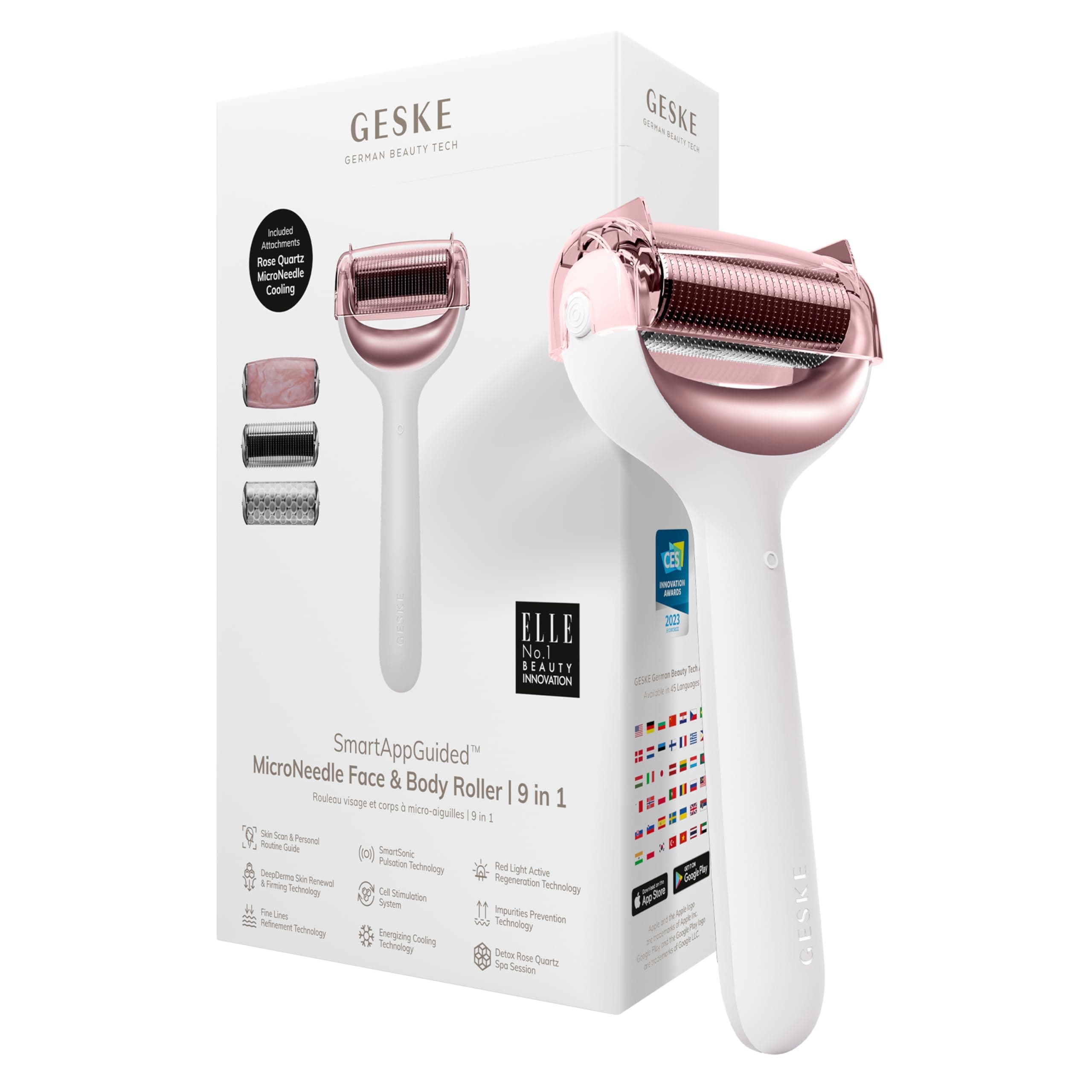 Geske Microneedle Face & Body Roller 9 In 1 Starlight