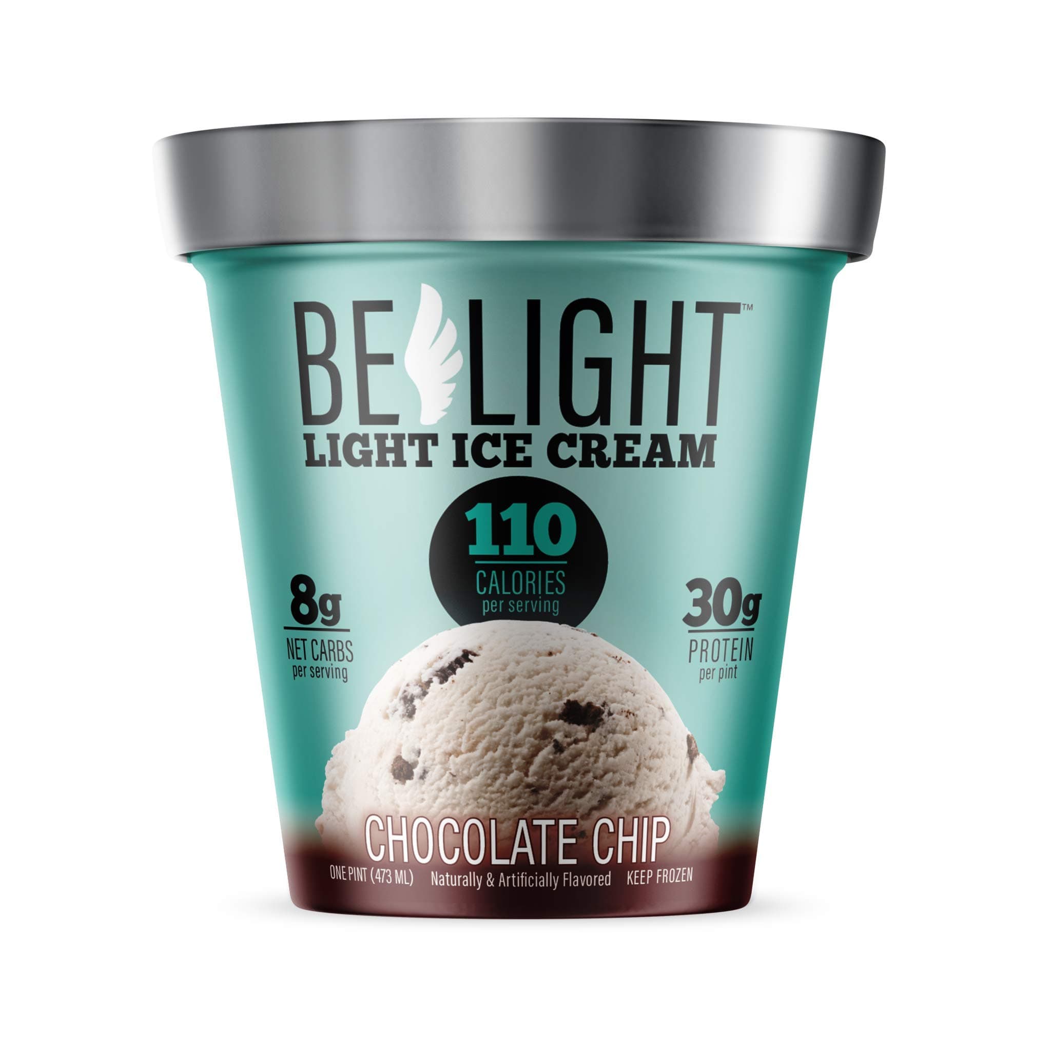 Belight, Chocolate Chip Light Ice Cream, Pint (8 count)