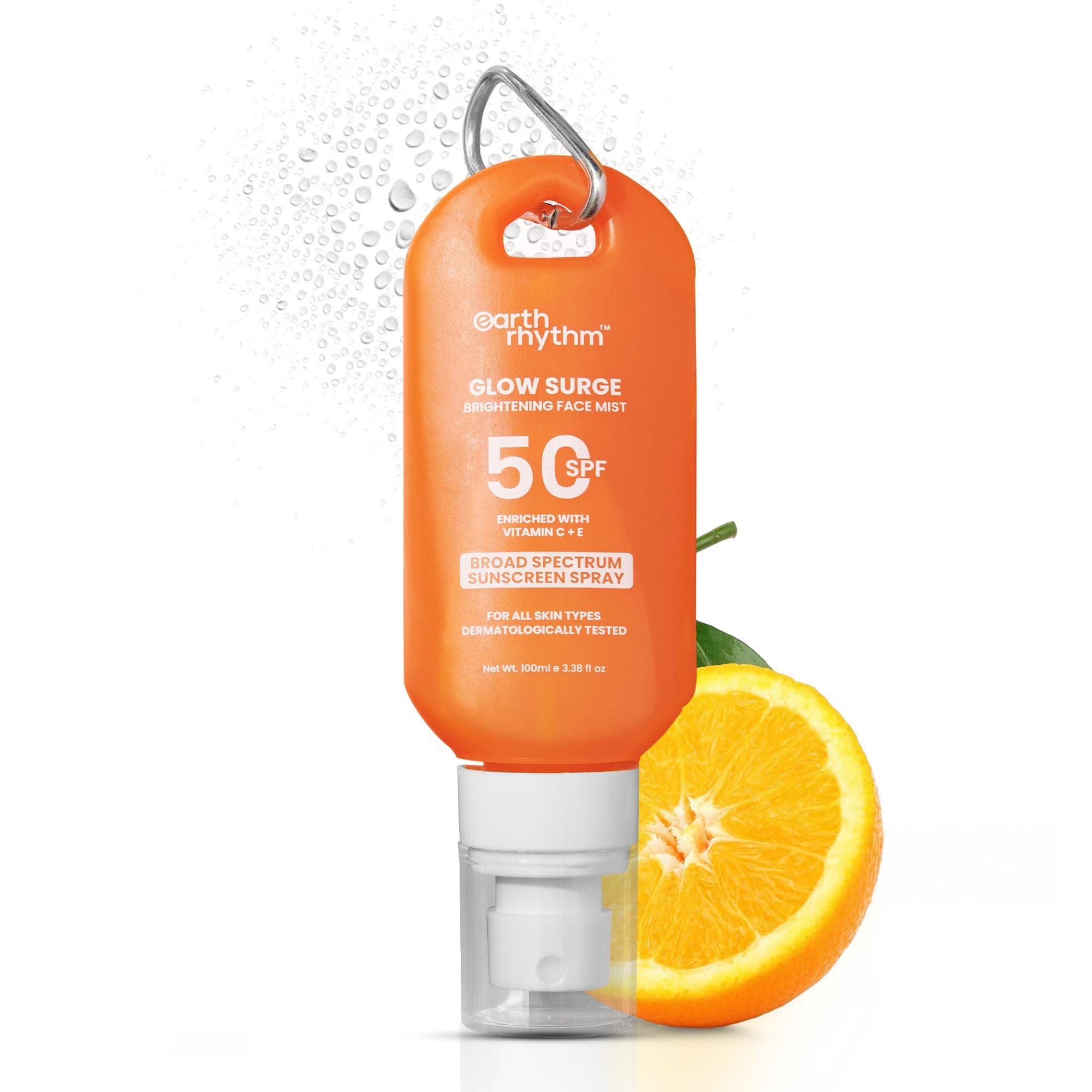 Glow Surge Vitamin C & E Brightening Sunscreen Spray SPF 50, No Parabens & No Oxybenzone