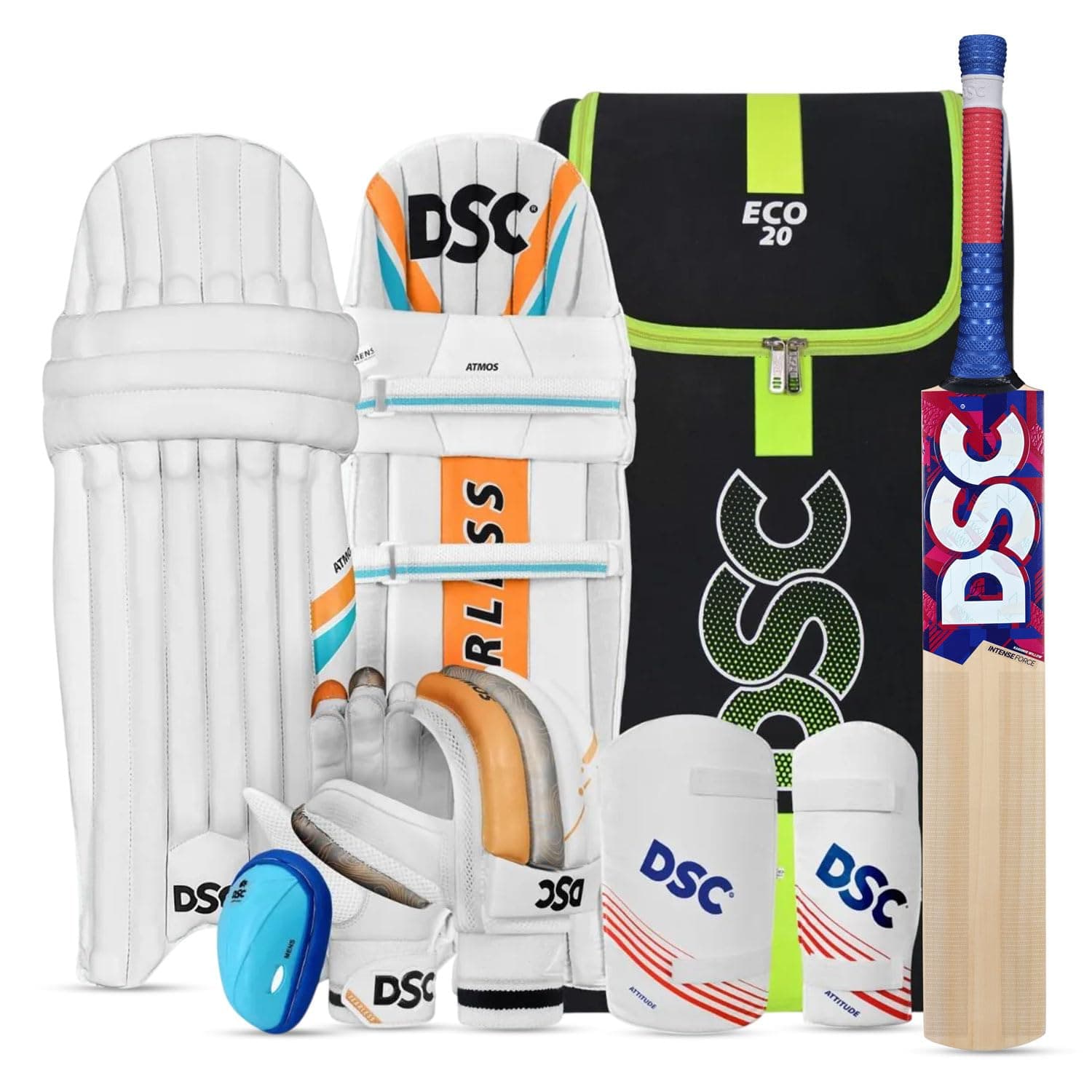 DSC 1500161 Economy Range Cricket Kit Full (Left Hand) | Multicolor | Kashmir Willow | Lightweight | Free Cover | Ready to play | For Intermediate Player