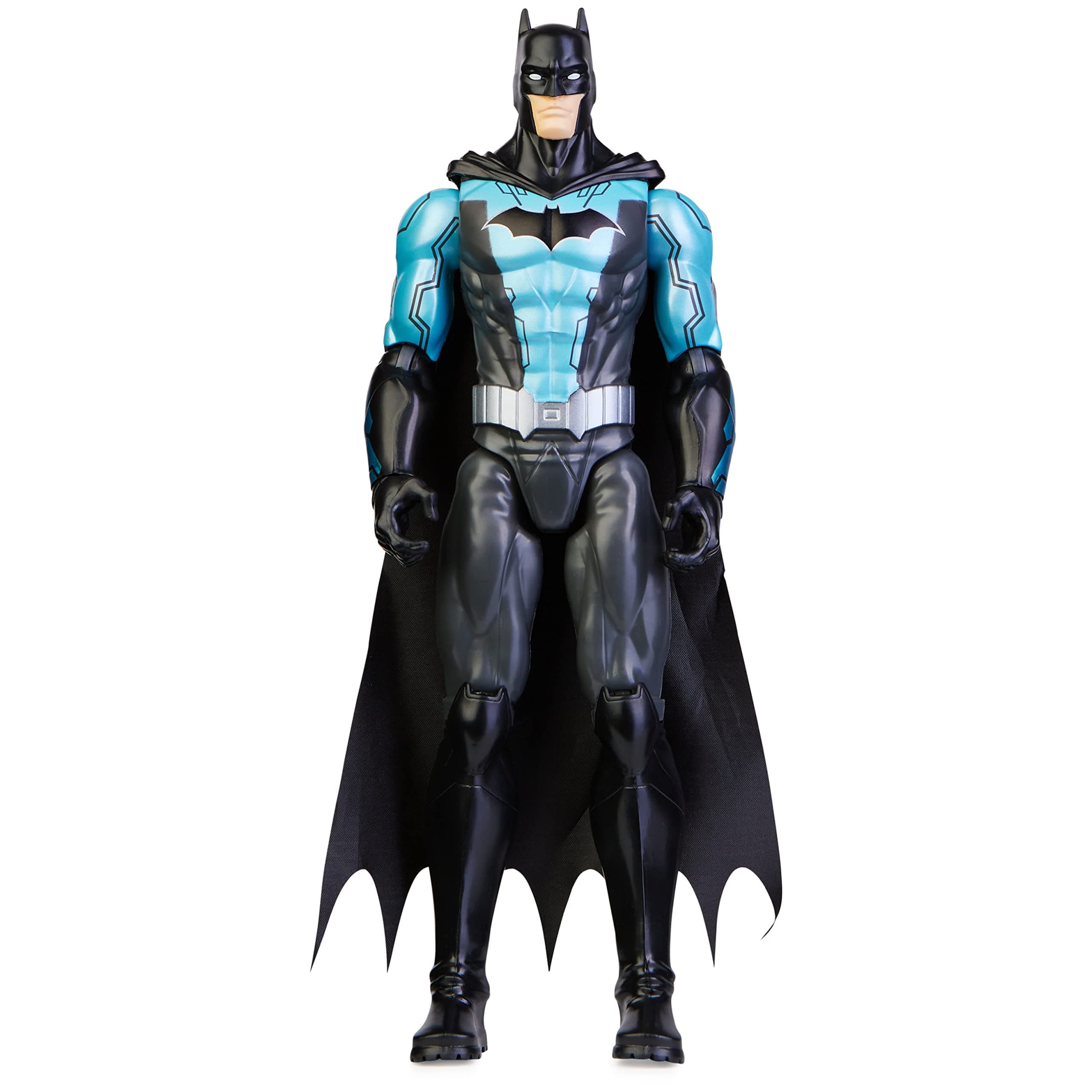 Batman 12-inch Bat-Tech Batman Action Figure (Black/Blue Suit), Kids Toys for Boys and Girls Ages 3 and up