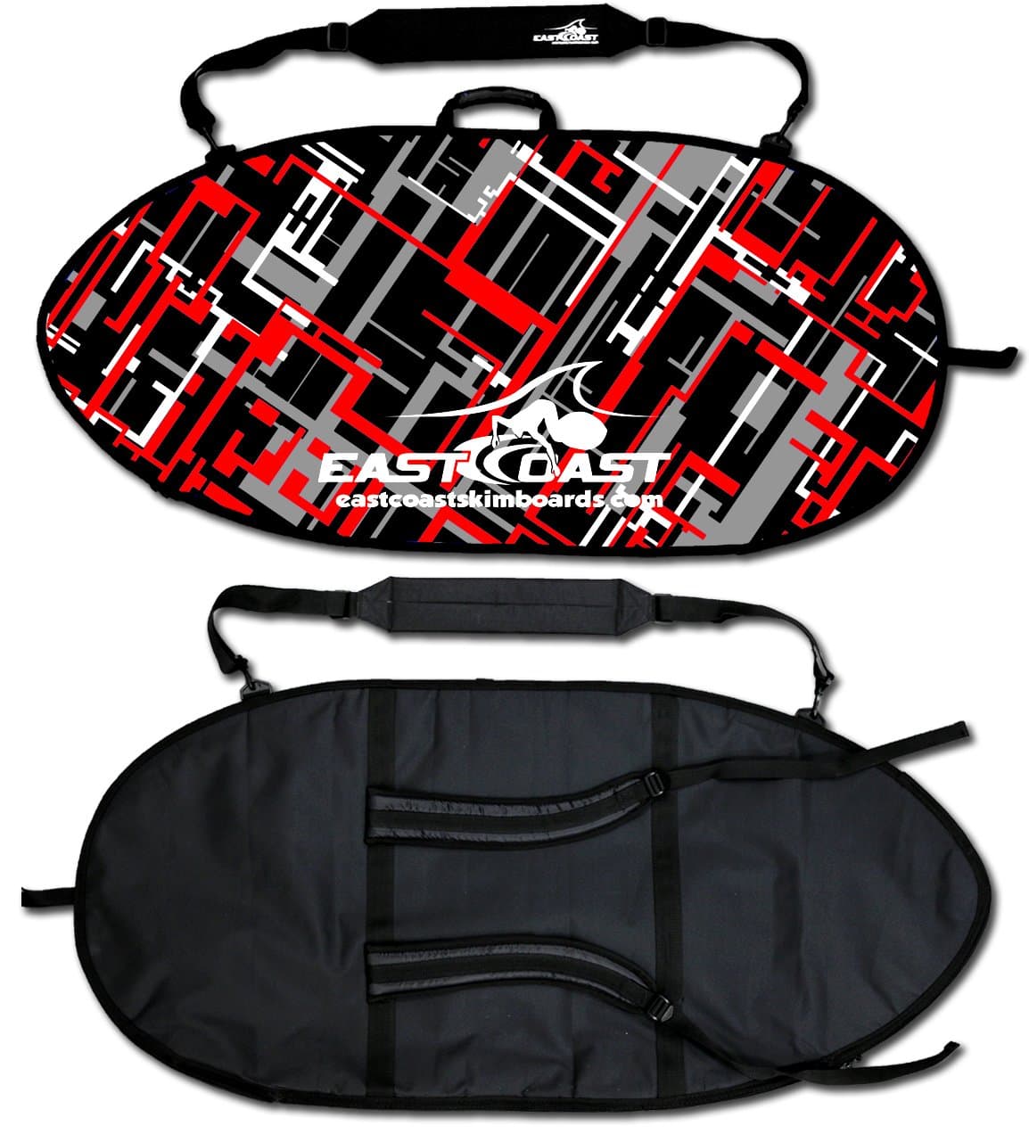 ECS Skimboard Padded Travel Bag with Backpack Straps - Medium 49”