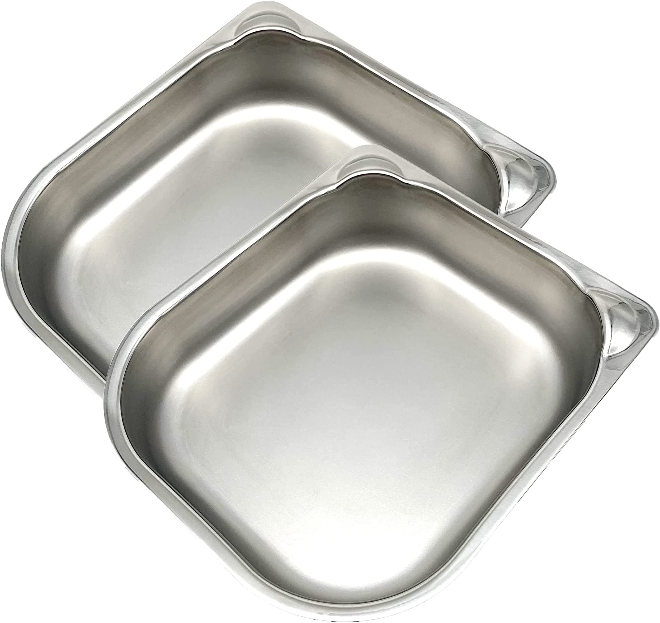 Stainless Steel Bowl Inserts (402) - Compatible with Cat Mate C100 and C200 Automatic Feeders, Suitable for Wet and Dry Food (Pack of 2)