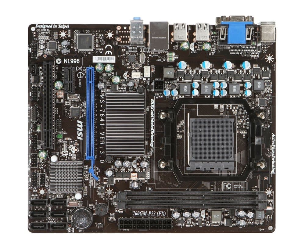 MSI Computer Corp. 760GM-P23 (FX) AMD 760G + SB710 Micro ATX DDR3 1333 AMD - AM3+ Motherboard
