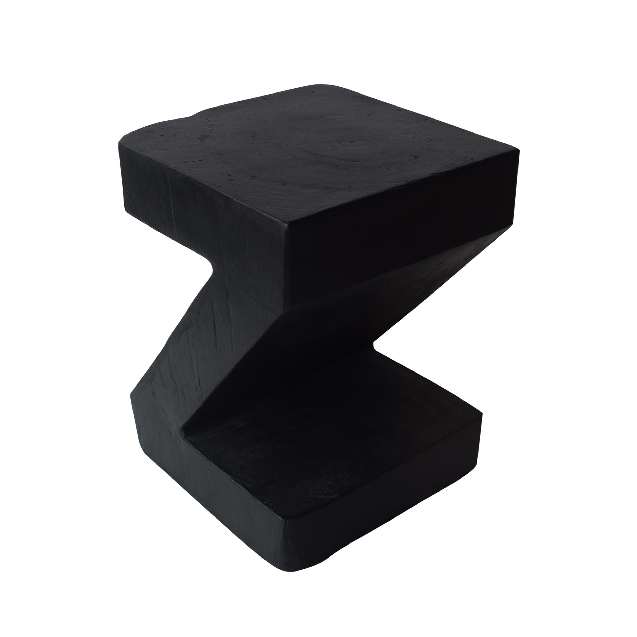 Christopher Knight Home Ligia Light-Weight Concrete Accent Table, Black