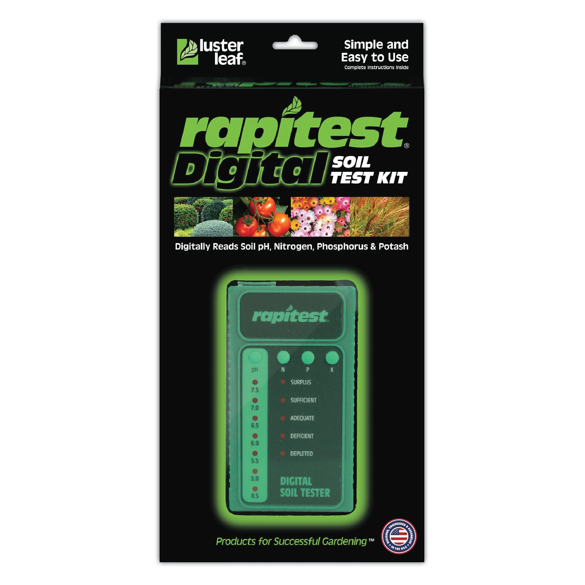 1605 Digital Soil Test Kit for pH, N, P and K, 1