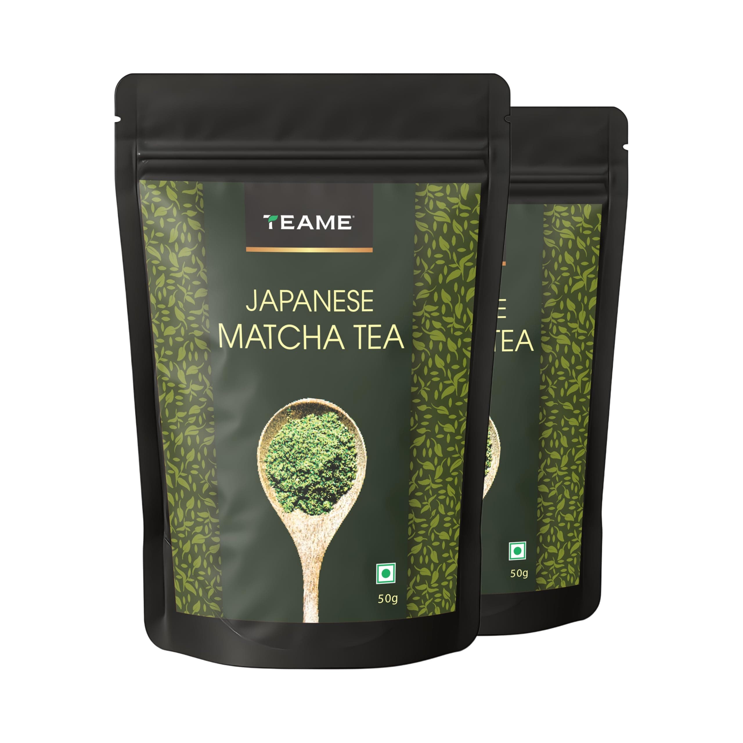TE-A-ME Matcha Tea Powder - 100g (66 Servings) | Matcha Tea | Japanese Green Tea Powder | 100% Pure Authentic Matcha with High ANTIOXIDANTS | Sourced from Japan | 50g - Pack of 2