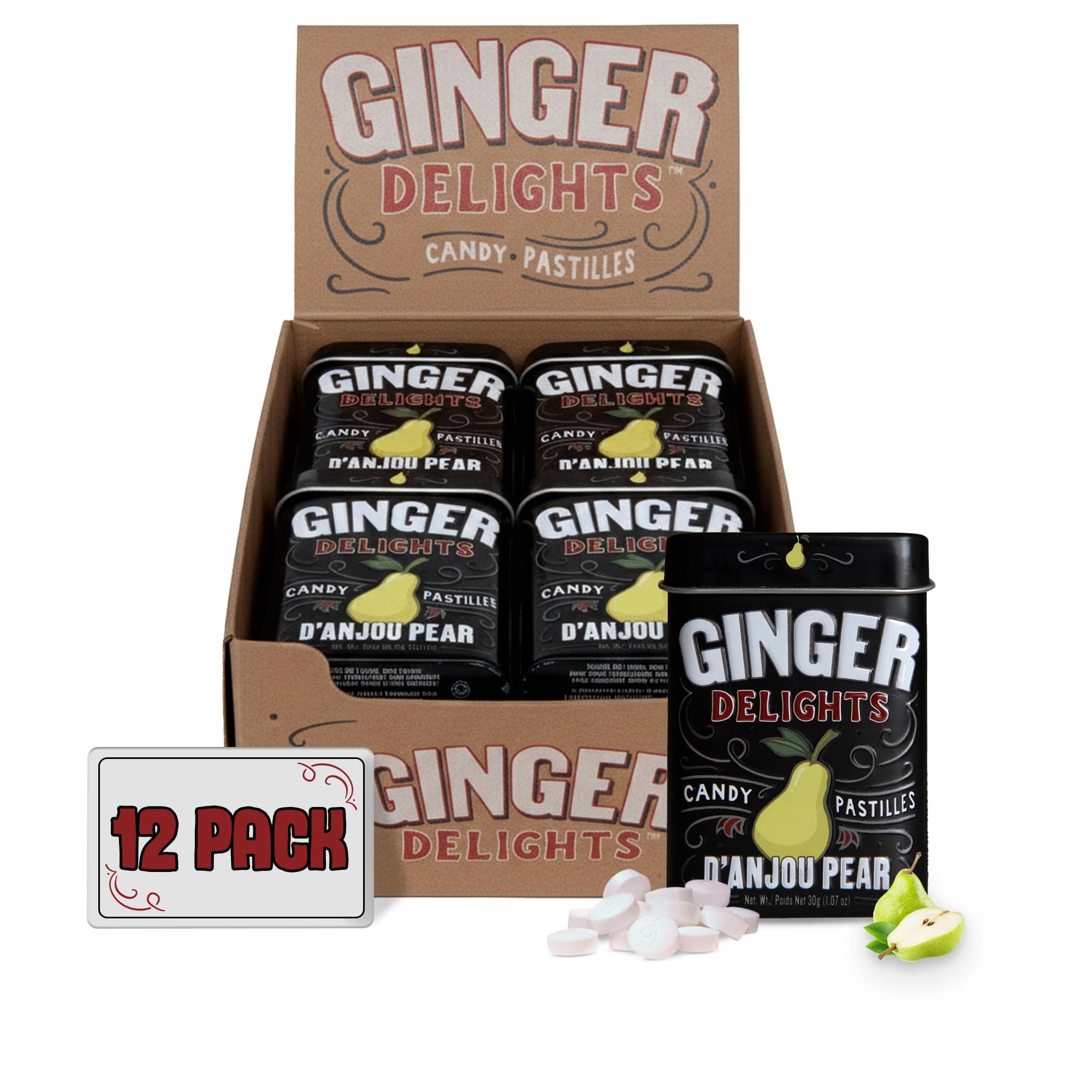 Big Sky Ginger Delights D'Anjou Pear Mints - Pack of 12