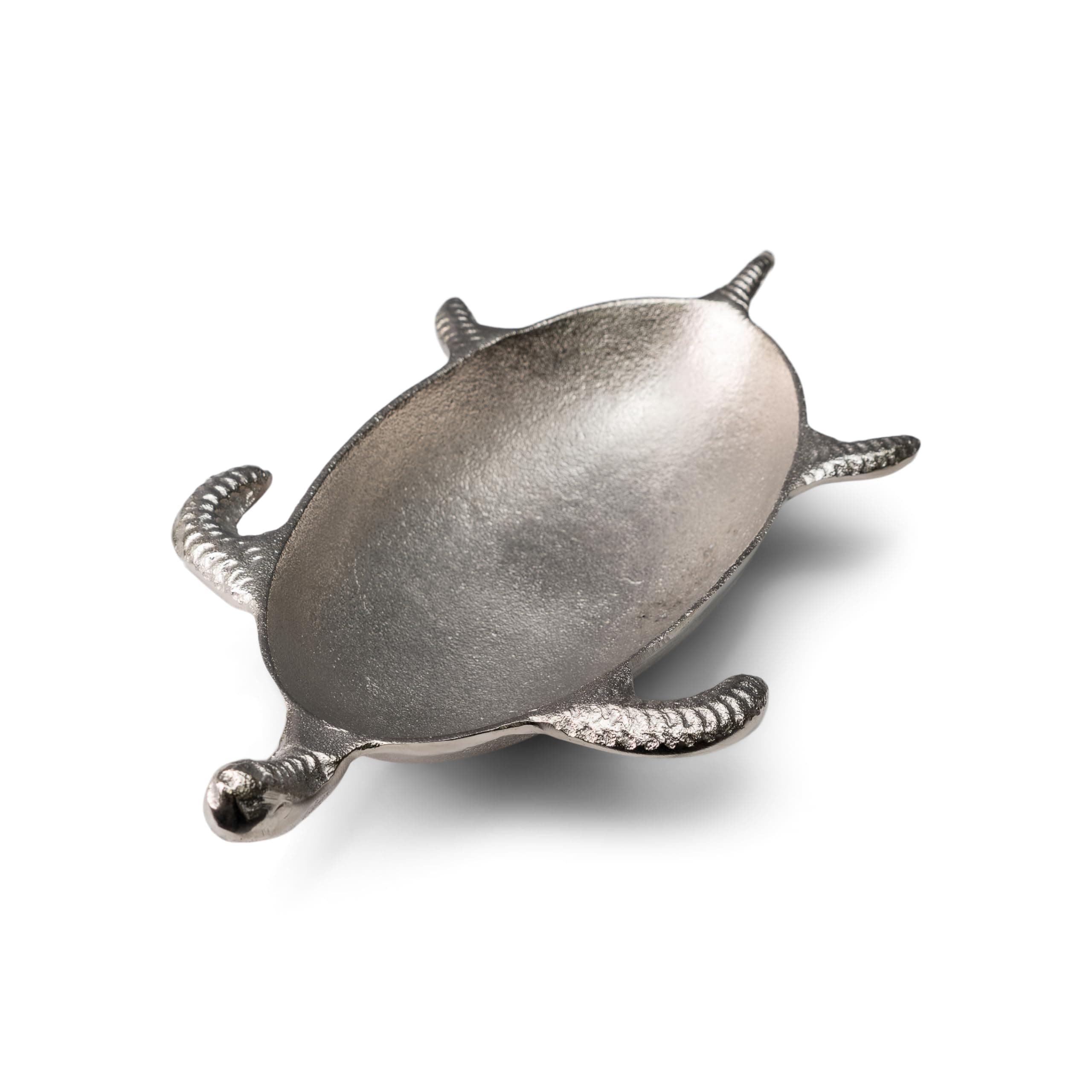 Nautical Sea Turtle - Silver Tone 16 x 9 Inch Nickle Serving Bowl Platter