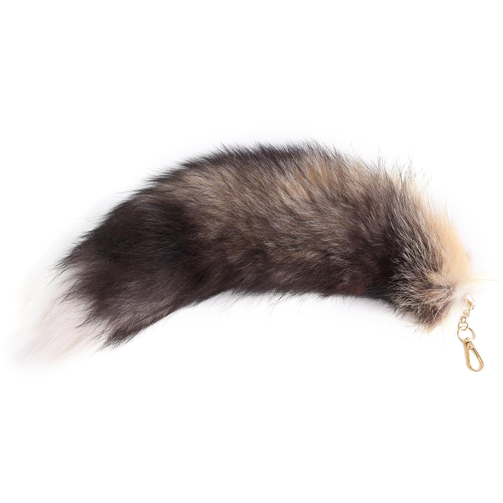 Fluffy Therian fox Tail Keychain - Soft Fur, Realistic Colors, Durable, Perfect for Cosplay, Renaissance Fairs
