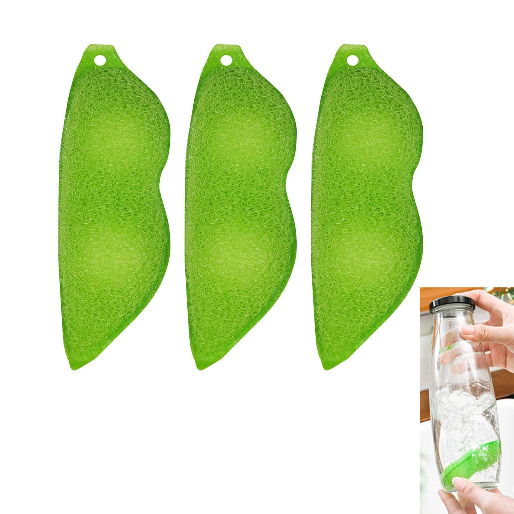 BAIYSFFG 3 PCS Beans Shaped Bottle Cleaning Sponge, Reusable Bottle Cleaning Beans, All-Around Magic Cleaning Beans for Small Mouth Water Bottles, Baby Bottles