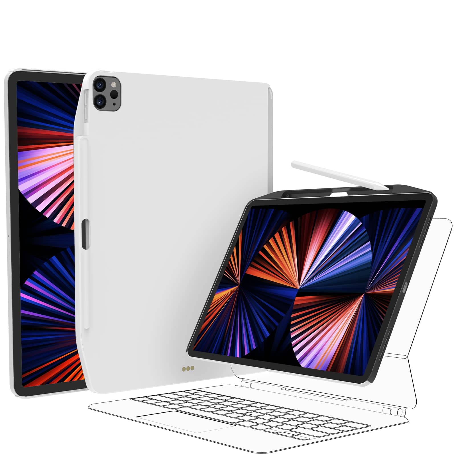 SWITCHEASY CoverBuddy iPad Pro 11" Case Compatible with Magic Keyboard & Smart Keyboard Folio (Keyboard Not Included) | for 2018-2022 11" iPad Pro 1st-4th Gen / 10.9" iPad Air 4 & 5 - White