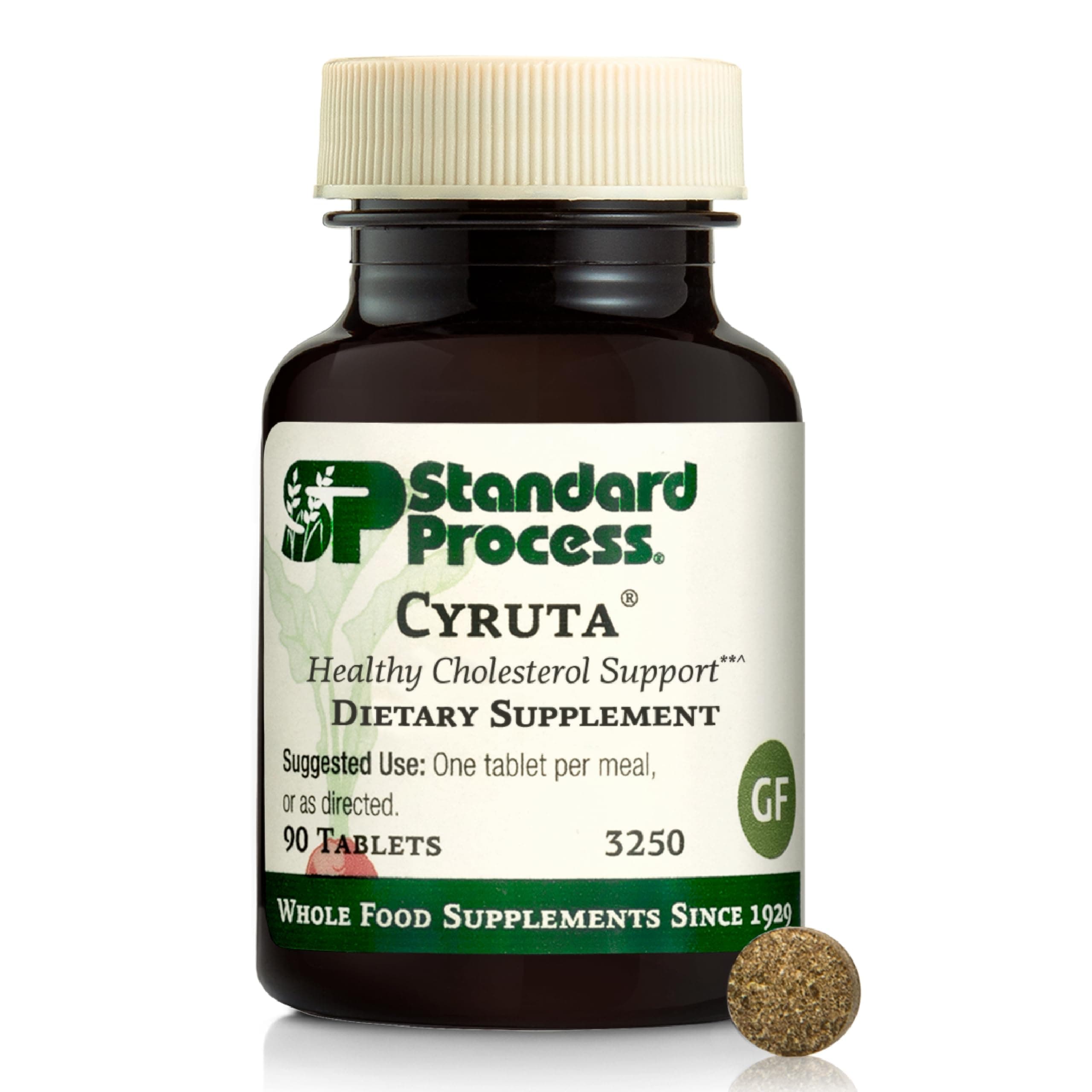 Standard Process Inc. Cyruta - Whole Food Cholesterol Support, Immune Support, Heart Health, Blood Circulation and Blood Sugar Support with Glucose, Ascorbic Acid, Oat Flour and More - 90 Tablets
