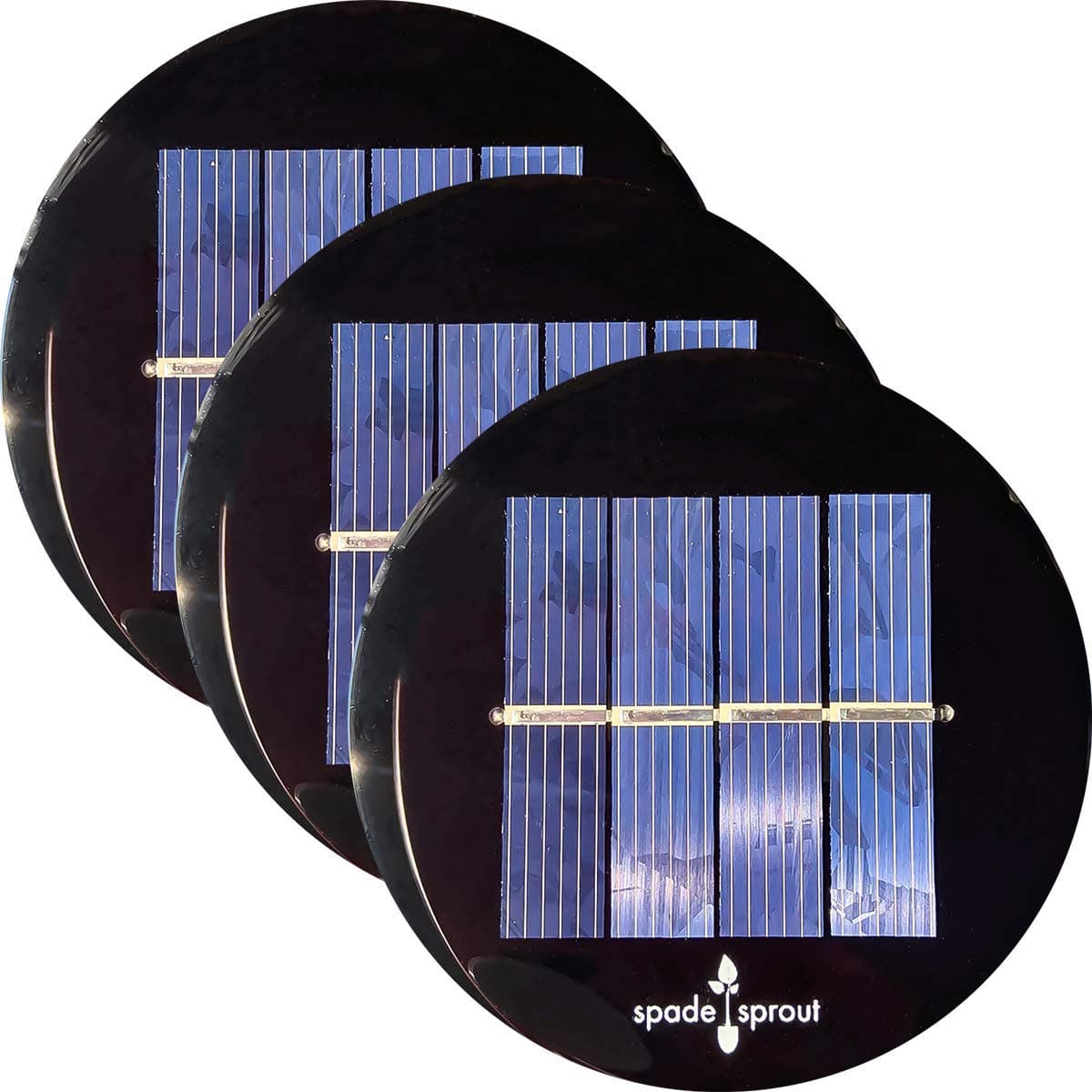 Spade and Sprout: Solar LED Lights for Small Mouth Mason Jars - Garden Decor Outdoor Lighting - 3 Pack - for Solar Lanterns, Patio Decor and More - Warm White - 6-8 Hour Battery Life