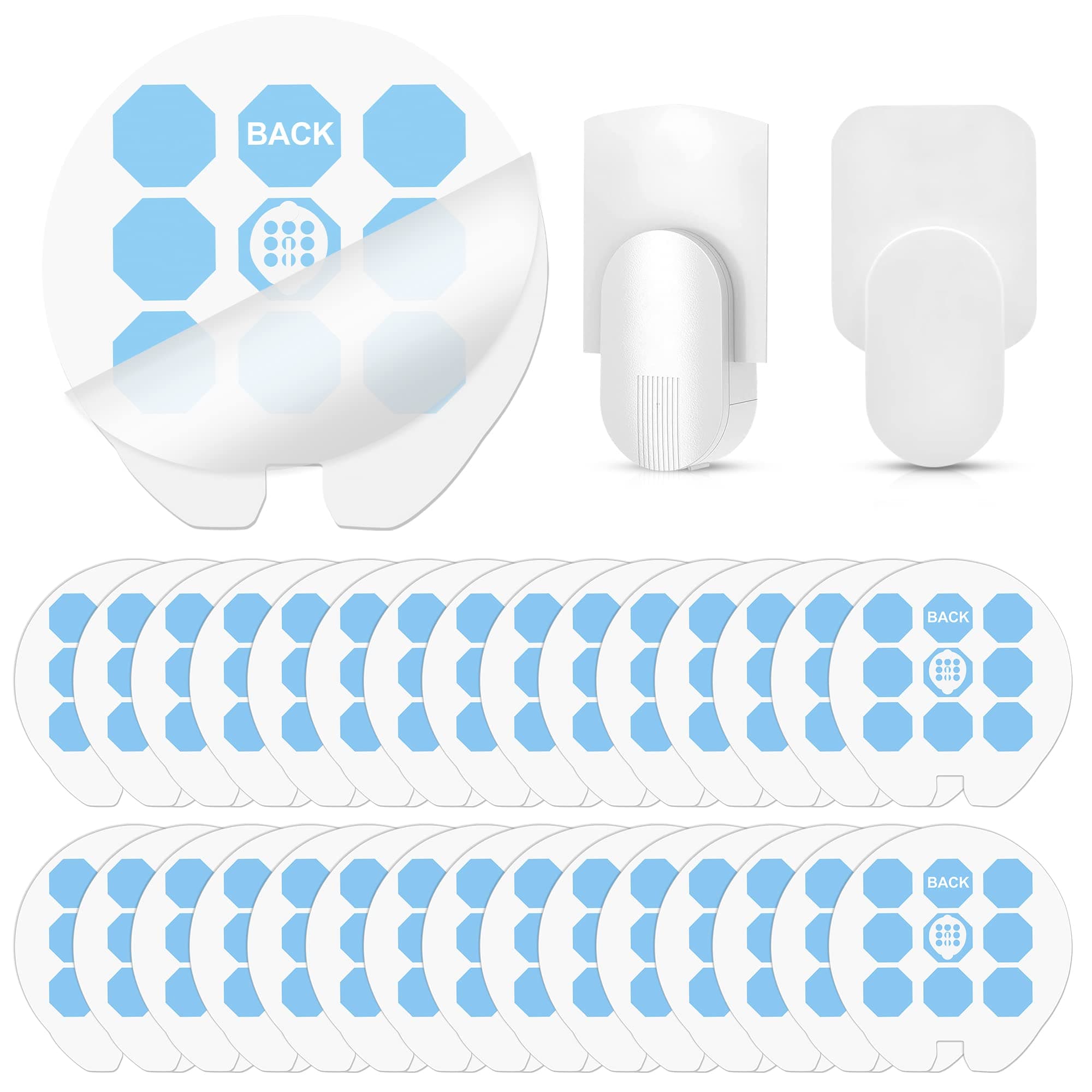 30 Pack Replacement Glue Cards Compatible with Dynatrap DT3005W Dot and Safer Home SH502 Plug in Indoor Fly Trap, Indoor Plug in Mosquito Trap Refills Glue Cards