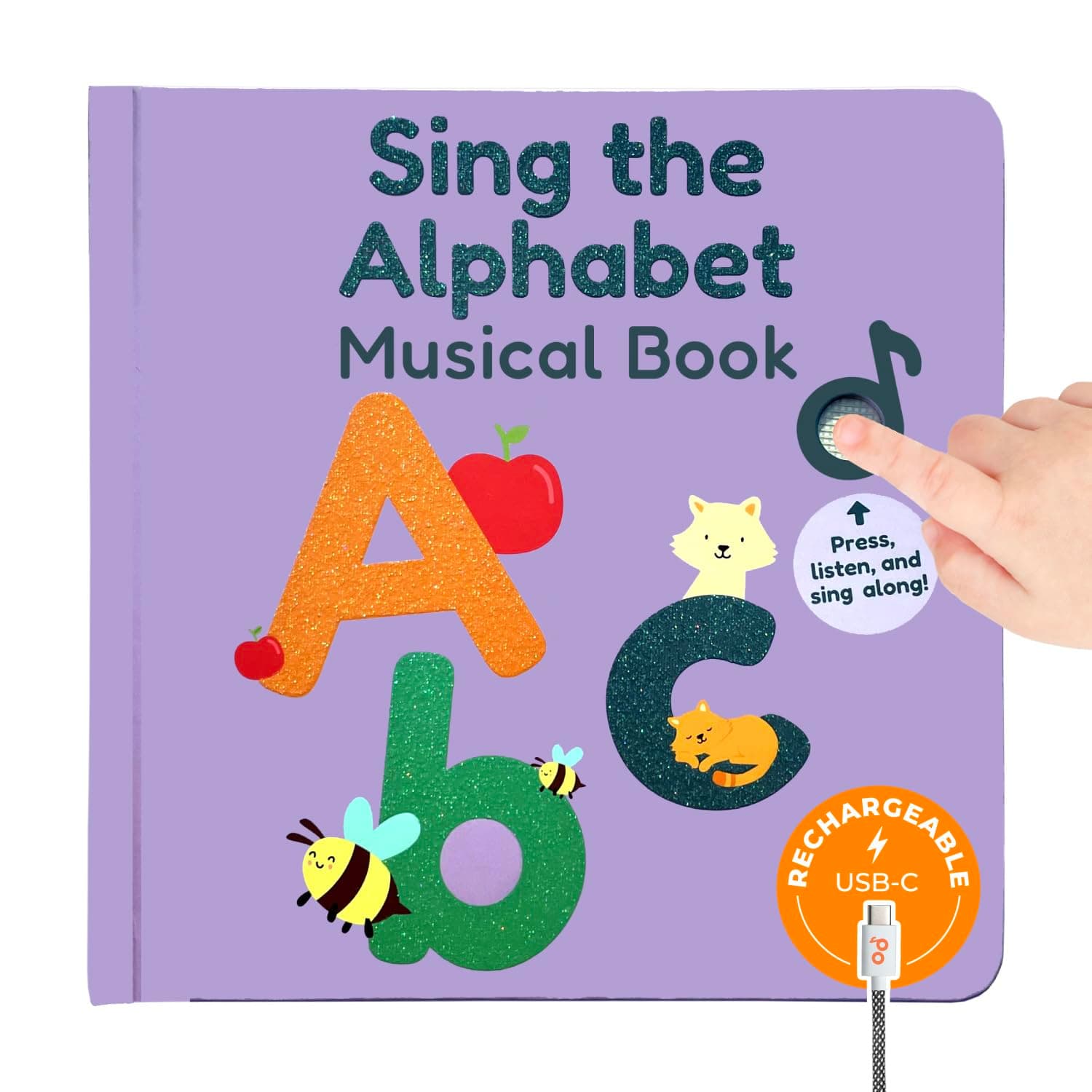 Cali's Books ABC Book | Great Alphabet Learning Toy with The ABC Song | Sound for Toddlers 1-3 | Great for 1 Year Old | Toddler Learning Toys ages 2-4 | Speech Therapy Toys